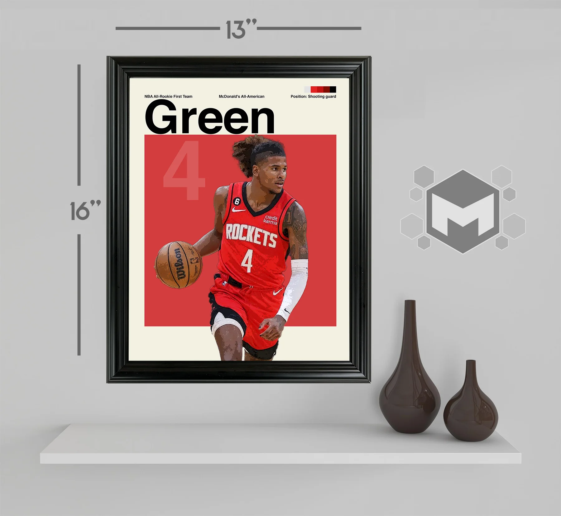 Jalen Green Framed Sports Art Photo by Thomas Maxwell