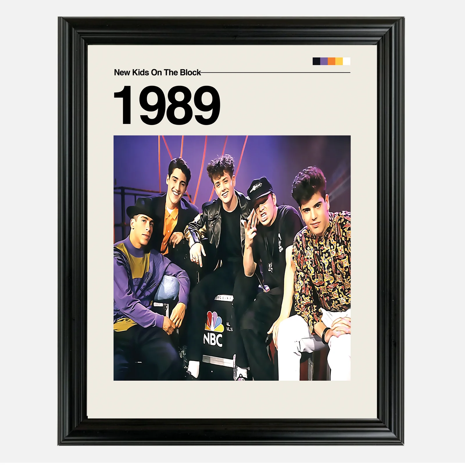 New Kids On The Block - 1989 Framed Sports Art Photo by Thomas Maxwell