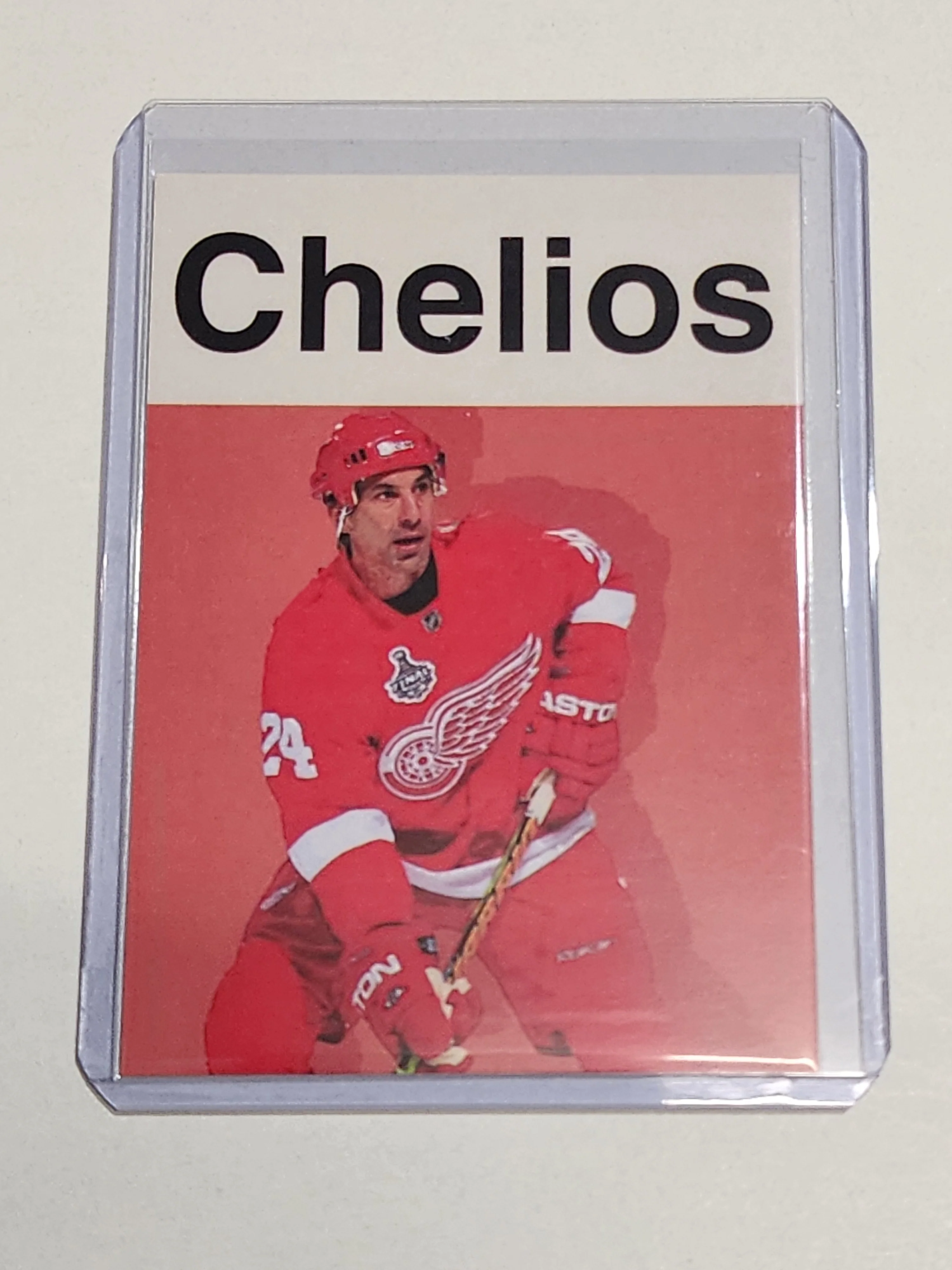 Chris Chelios Artist Signed Hockey Art Card 1/10