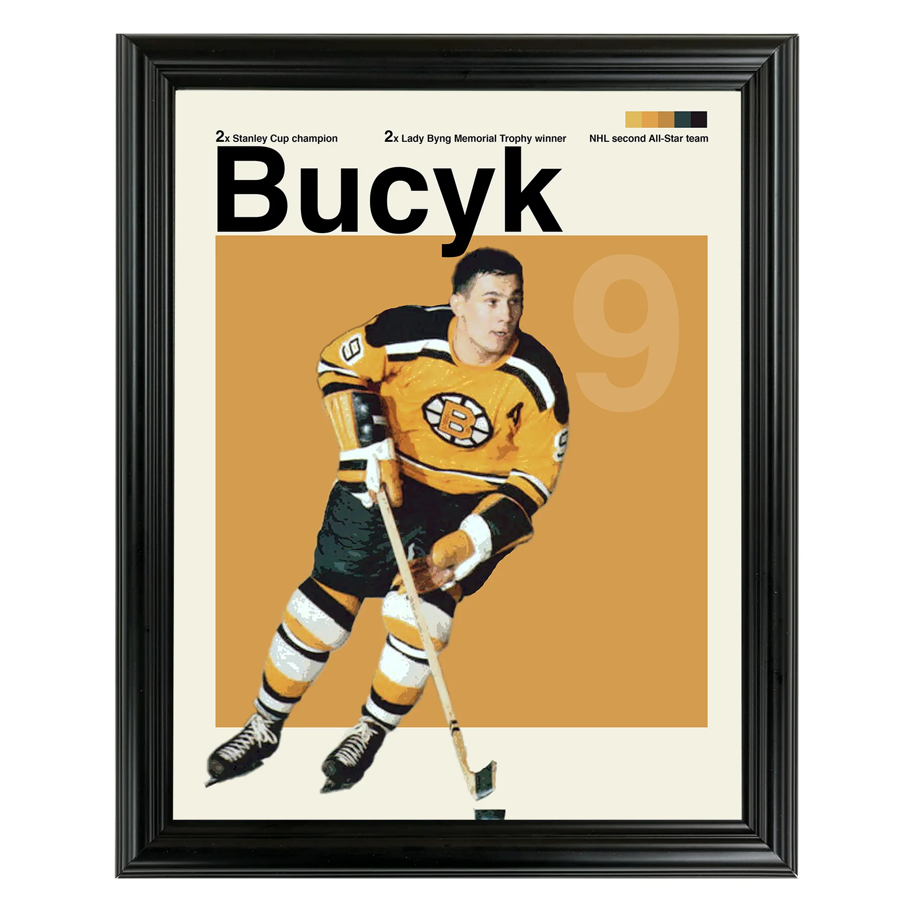 Johnny Bucyk Framed Sports Art Photo by Thomas Maxwell
