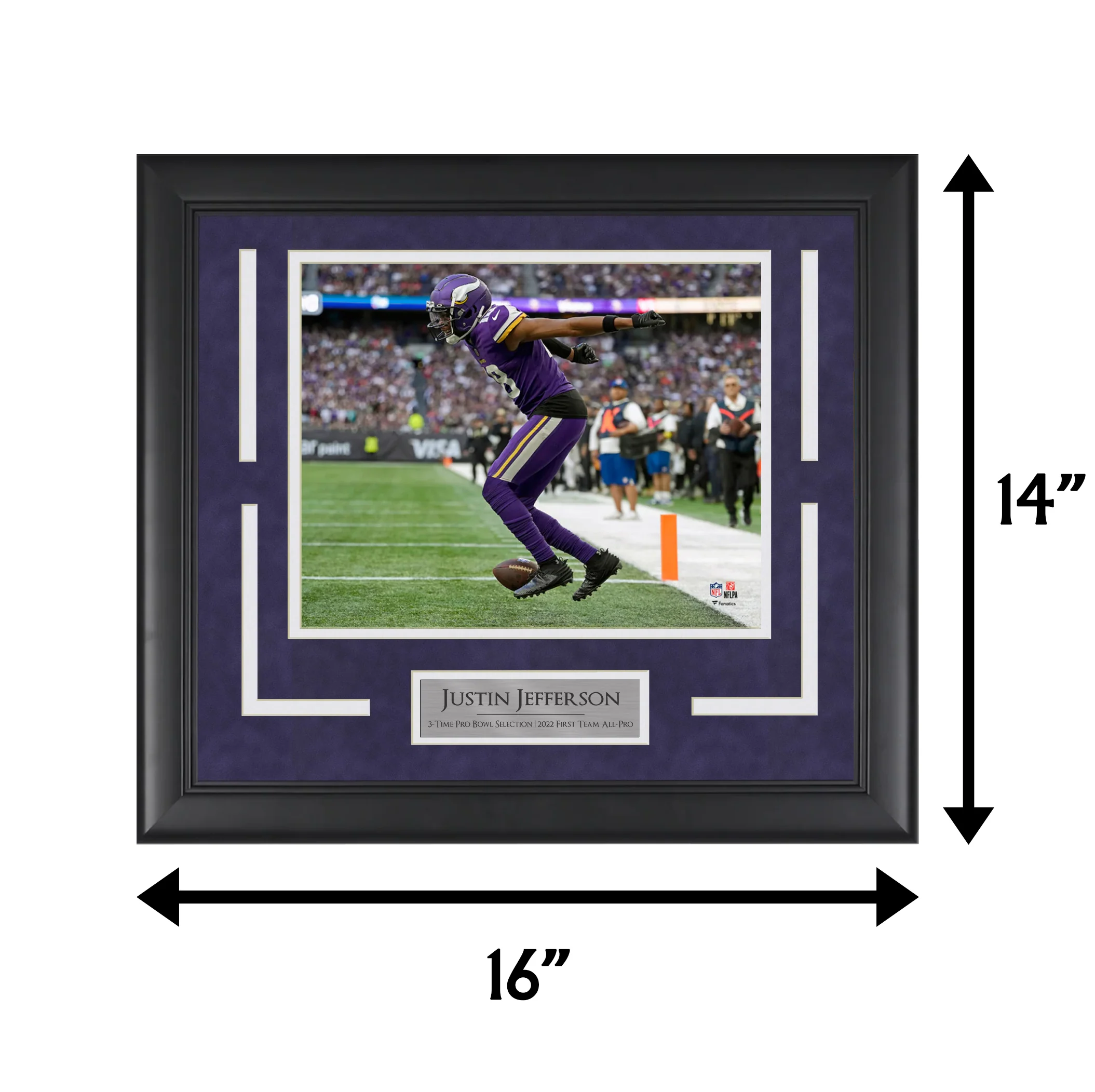Justin Jefferson - Skol Celebration - Framed Football Photo