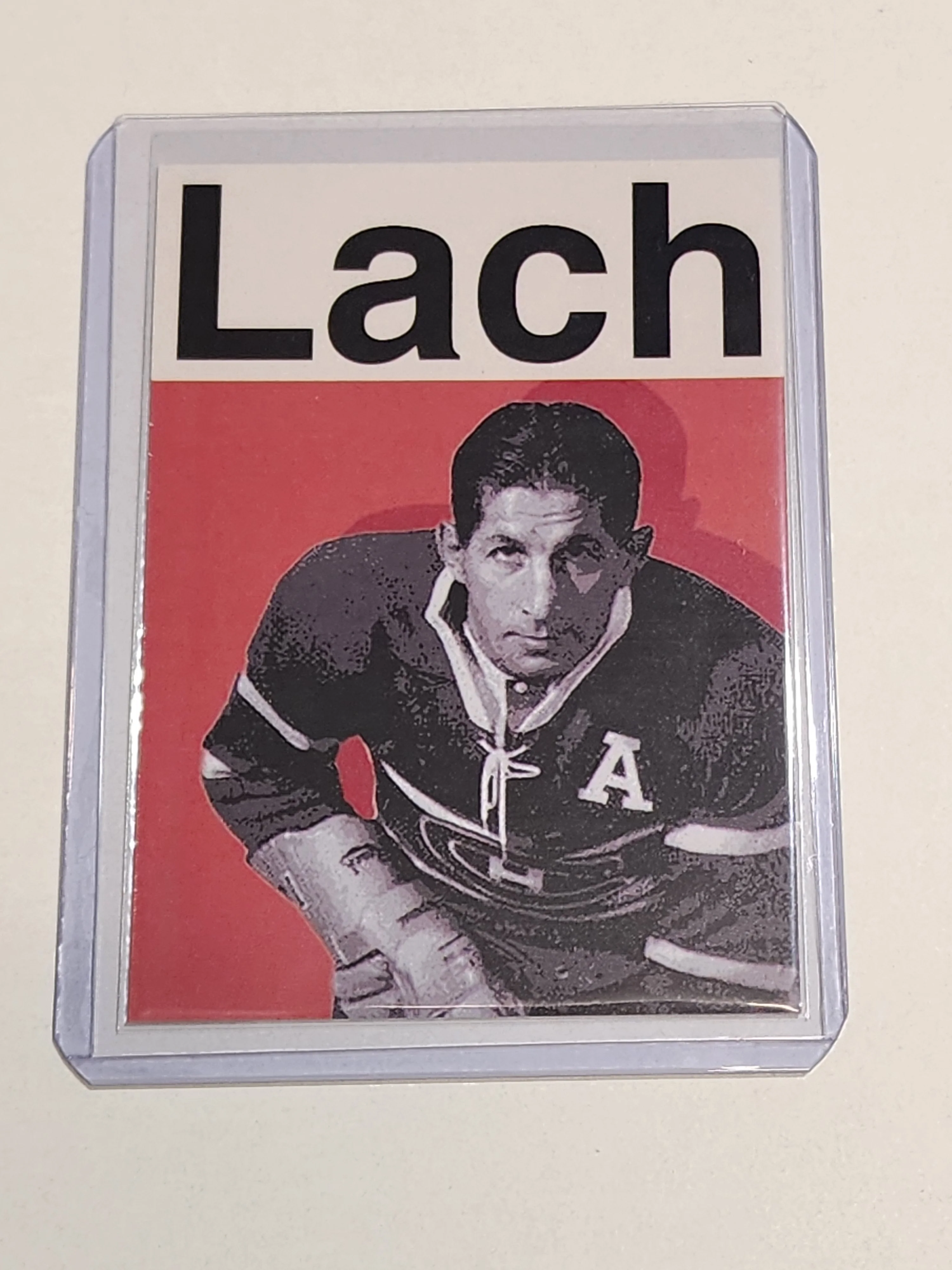 Elmer Lach Artist Signed Hockey Art Card 1/10