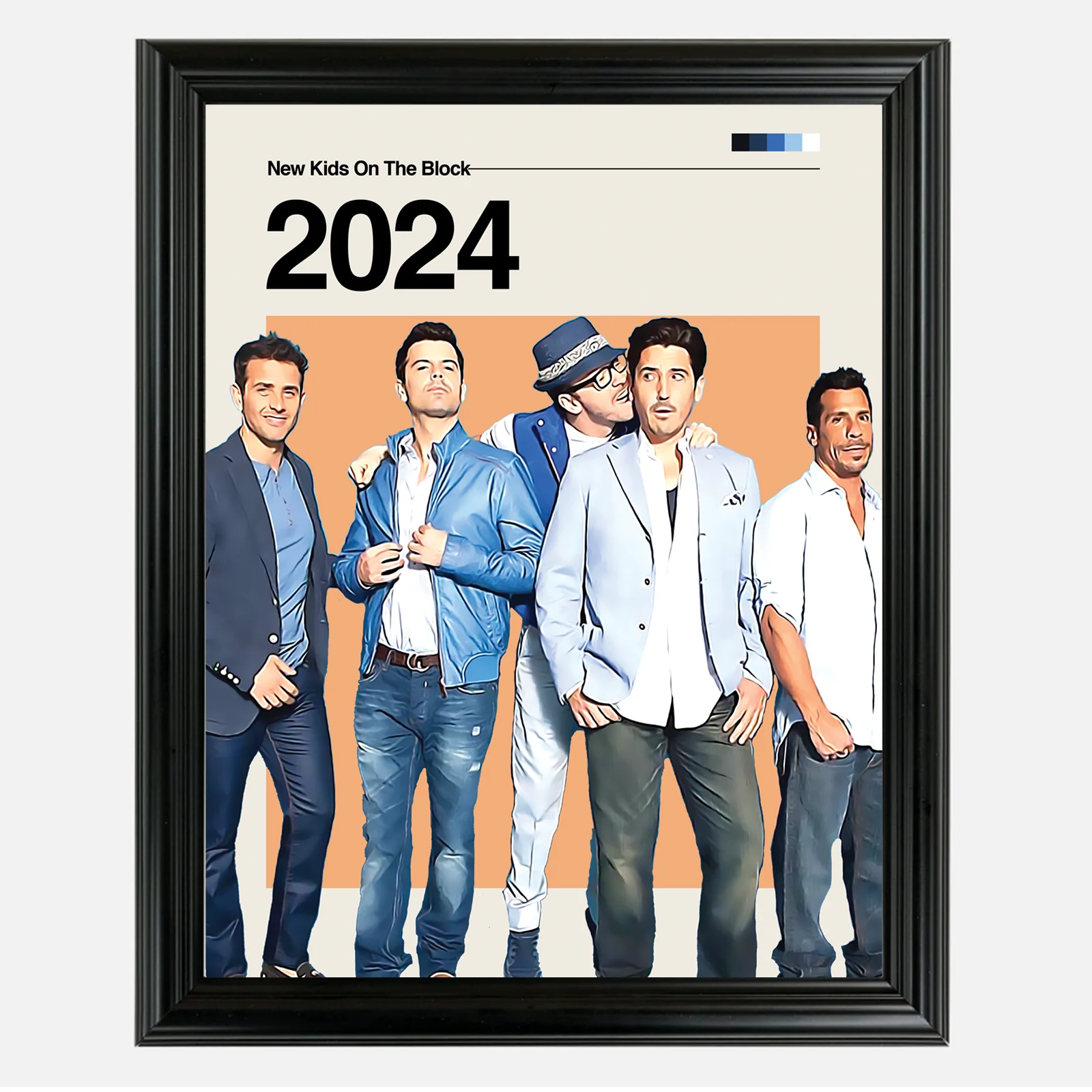 New Kids On The Block - 2024 Framed Sports Art Photo by Thomas Maxwell