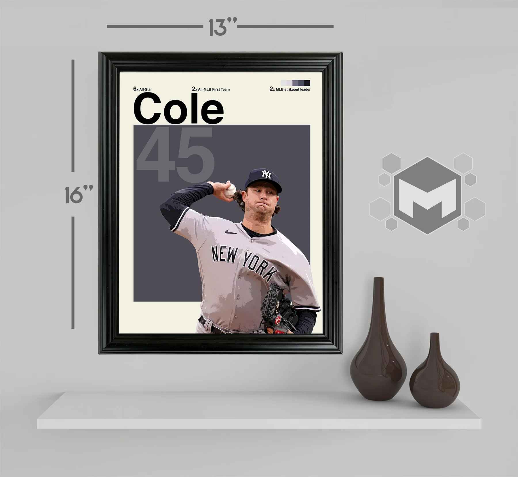 Gerrit Cole Framed Sports Art Photo by Thomas Maxwell