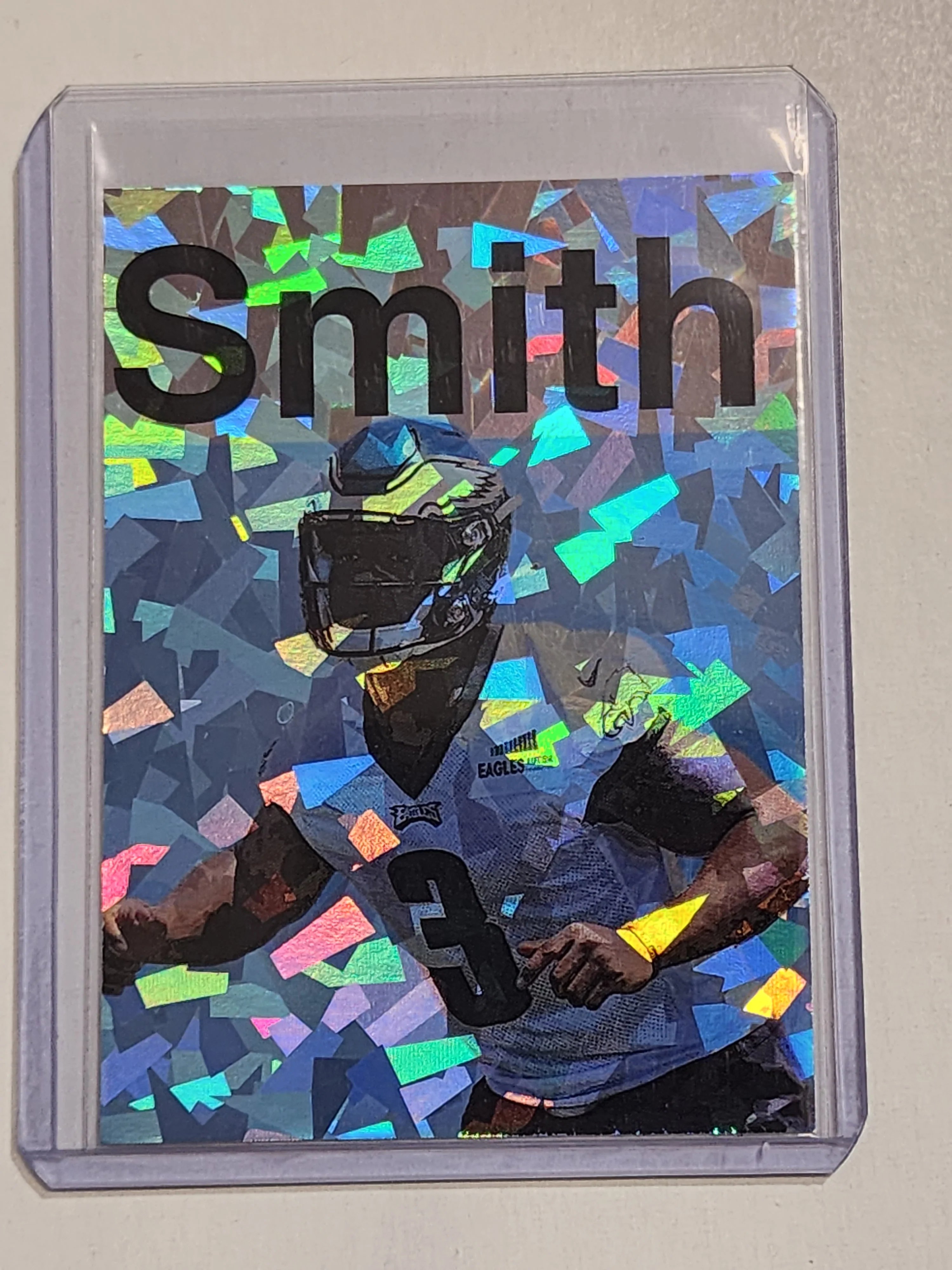 Nolan Smith Artist Signed Philadelphia Eagles Refractor Art Card 1/1