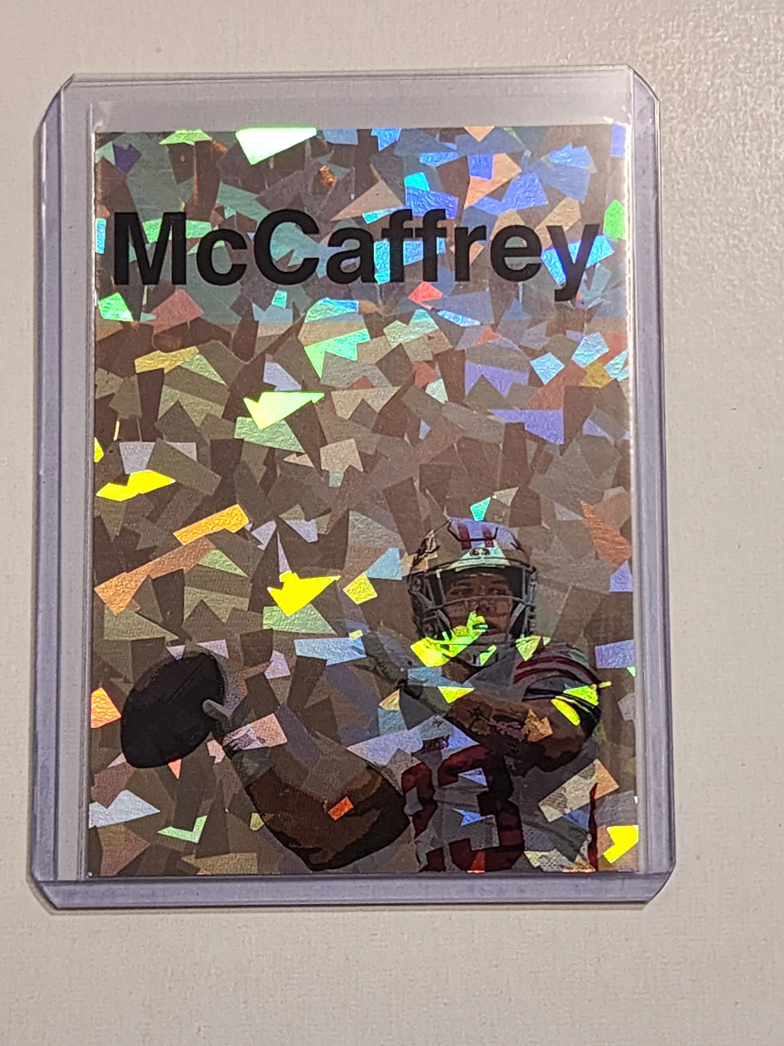 Christian McCaffrey Artist Signed San Francisco 49ers Refractor Art Card 1/1