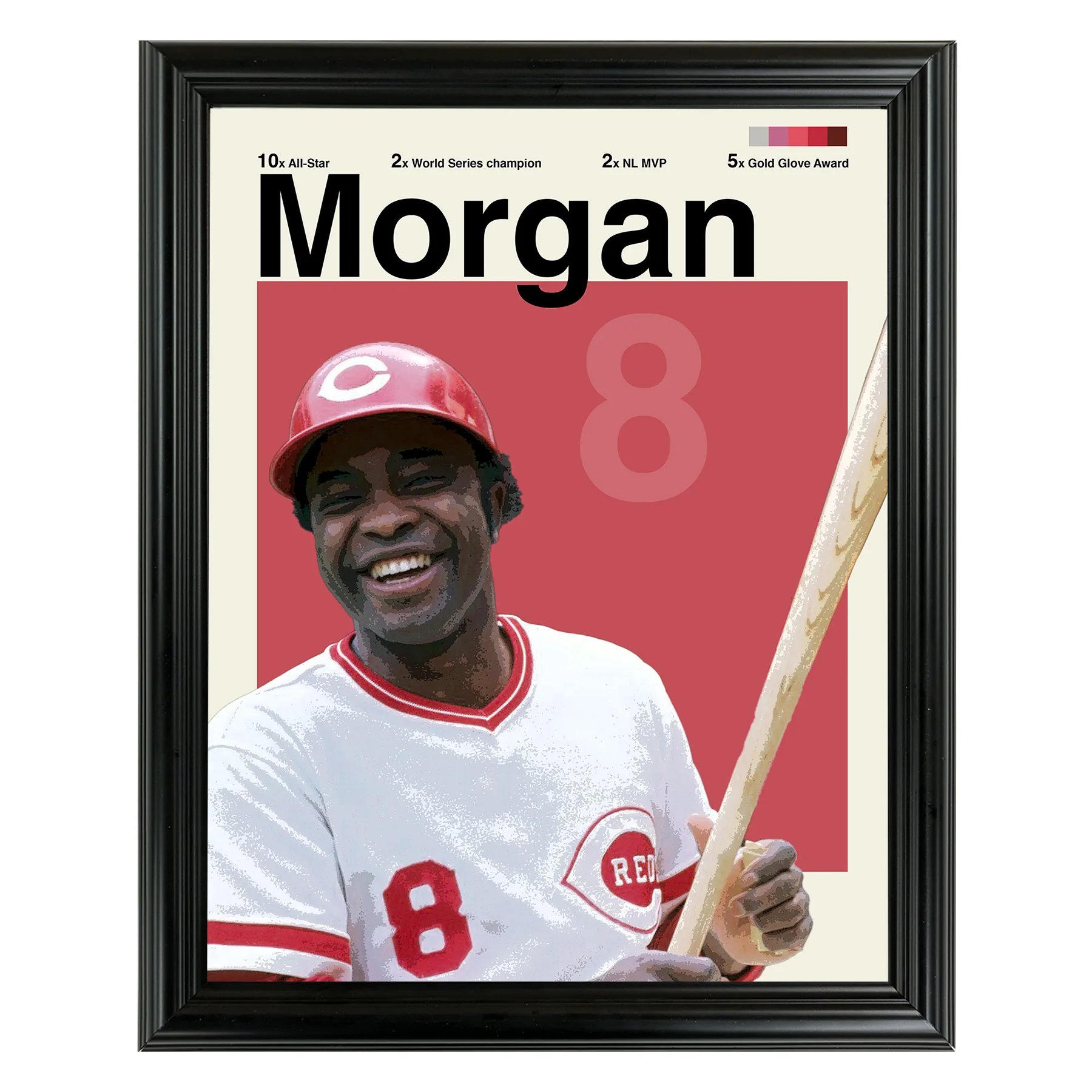 Joe Morgan Framed Sports Art Photo by Thomas Maxwell