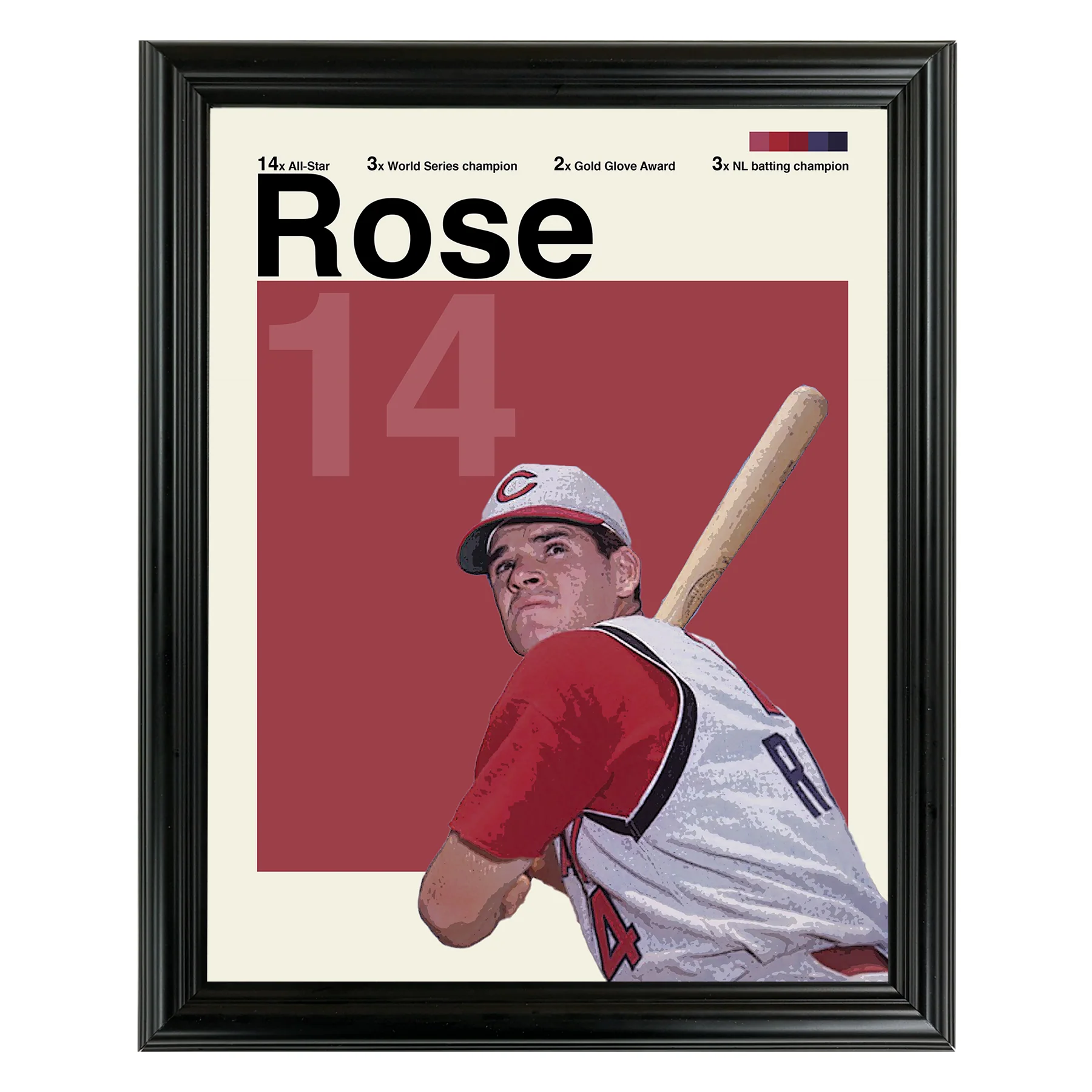 Pete Rose Framed Sports Art Photo by Thomas Maxwell