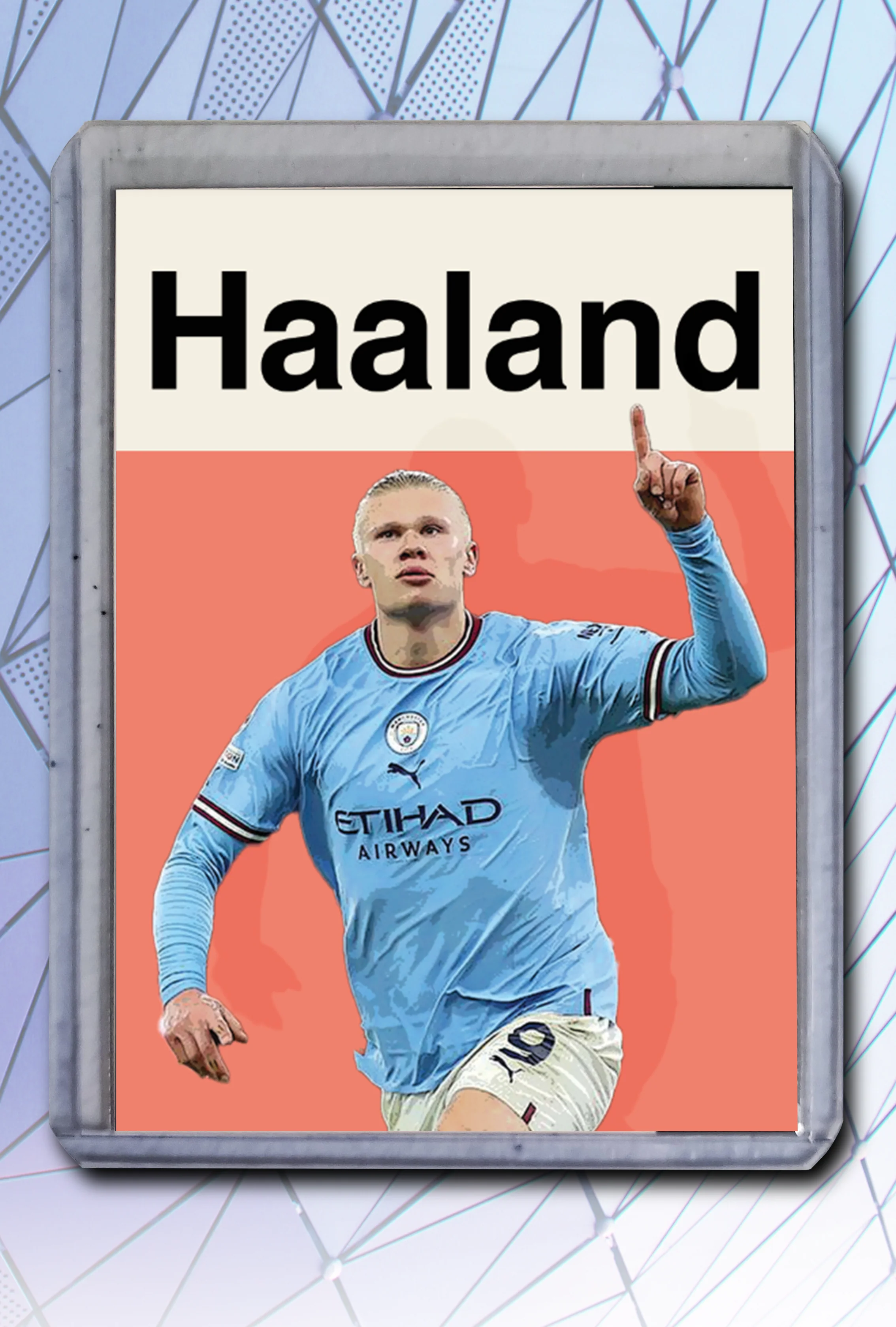 Erling Haaland Artist Signed Soccer Art Card 1/10