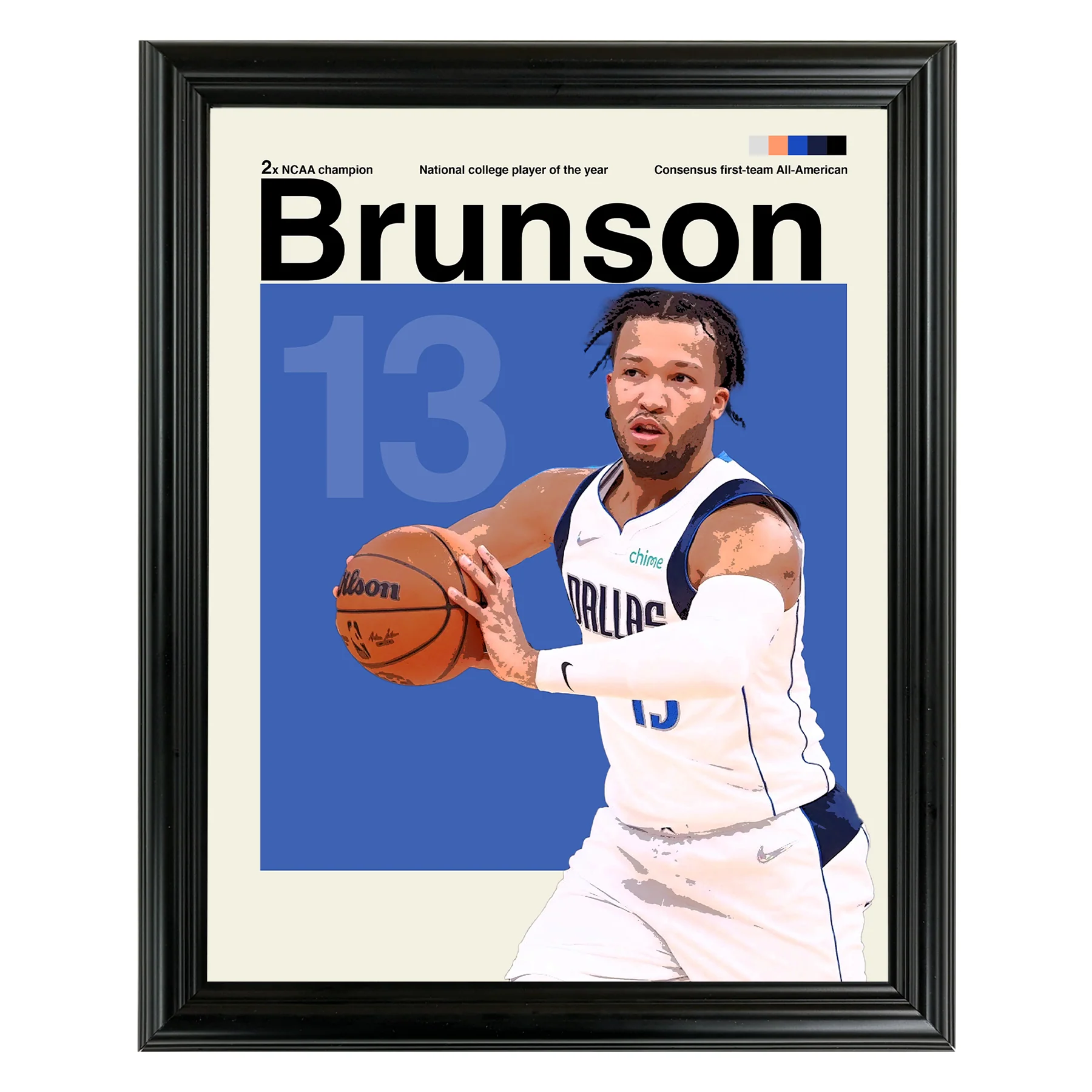 Jalen Brunson Framed Sports Art Photo by Thomas Maxwell