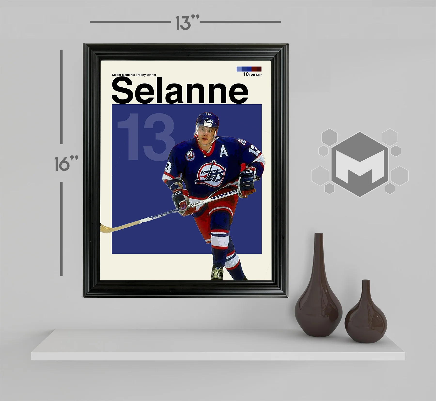 Teemu Selanne Framed Sports Art Photo by Thomas Maxwell