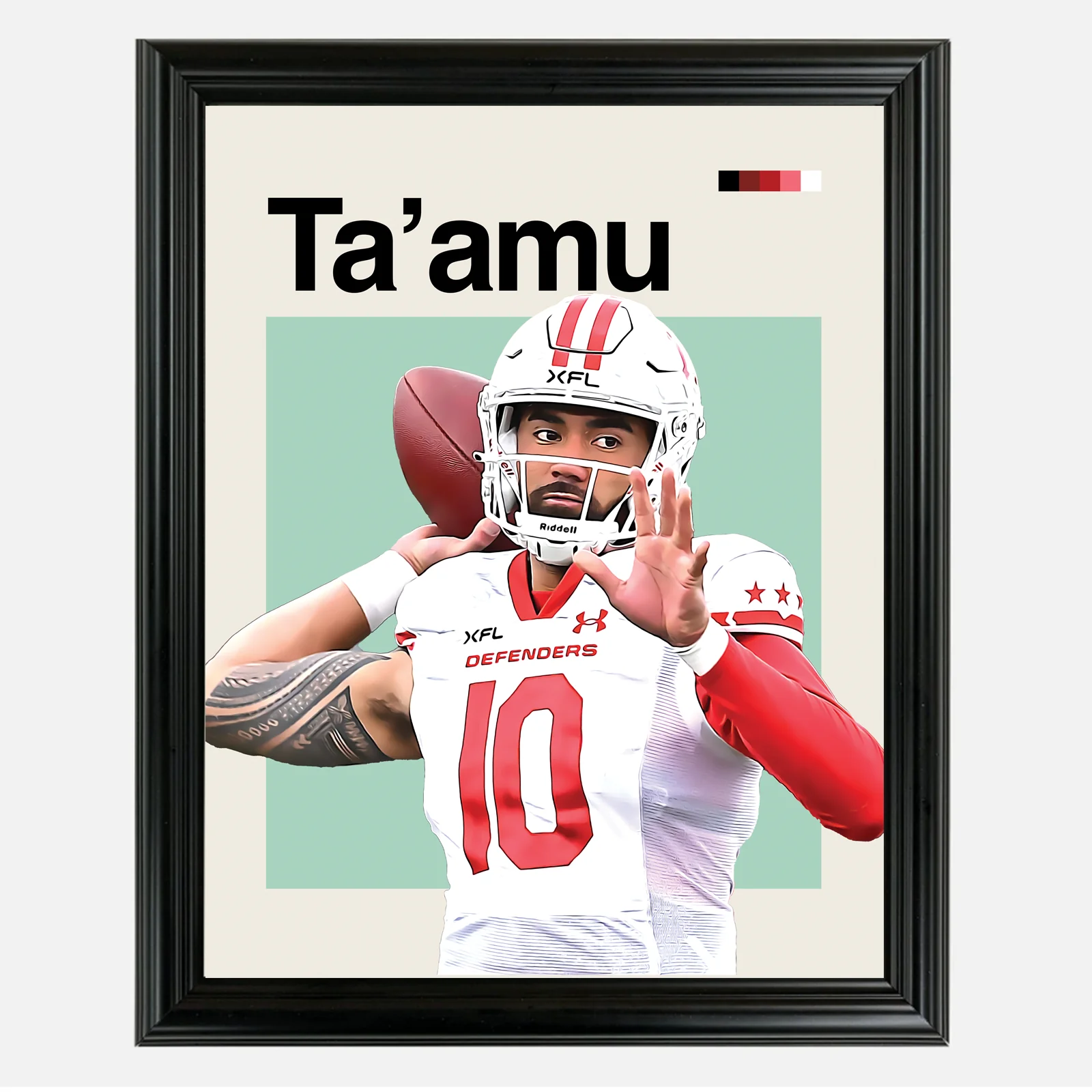 Jordan Ta'amu Framed Sports Art Photo by Thomas Maxwell