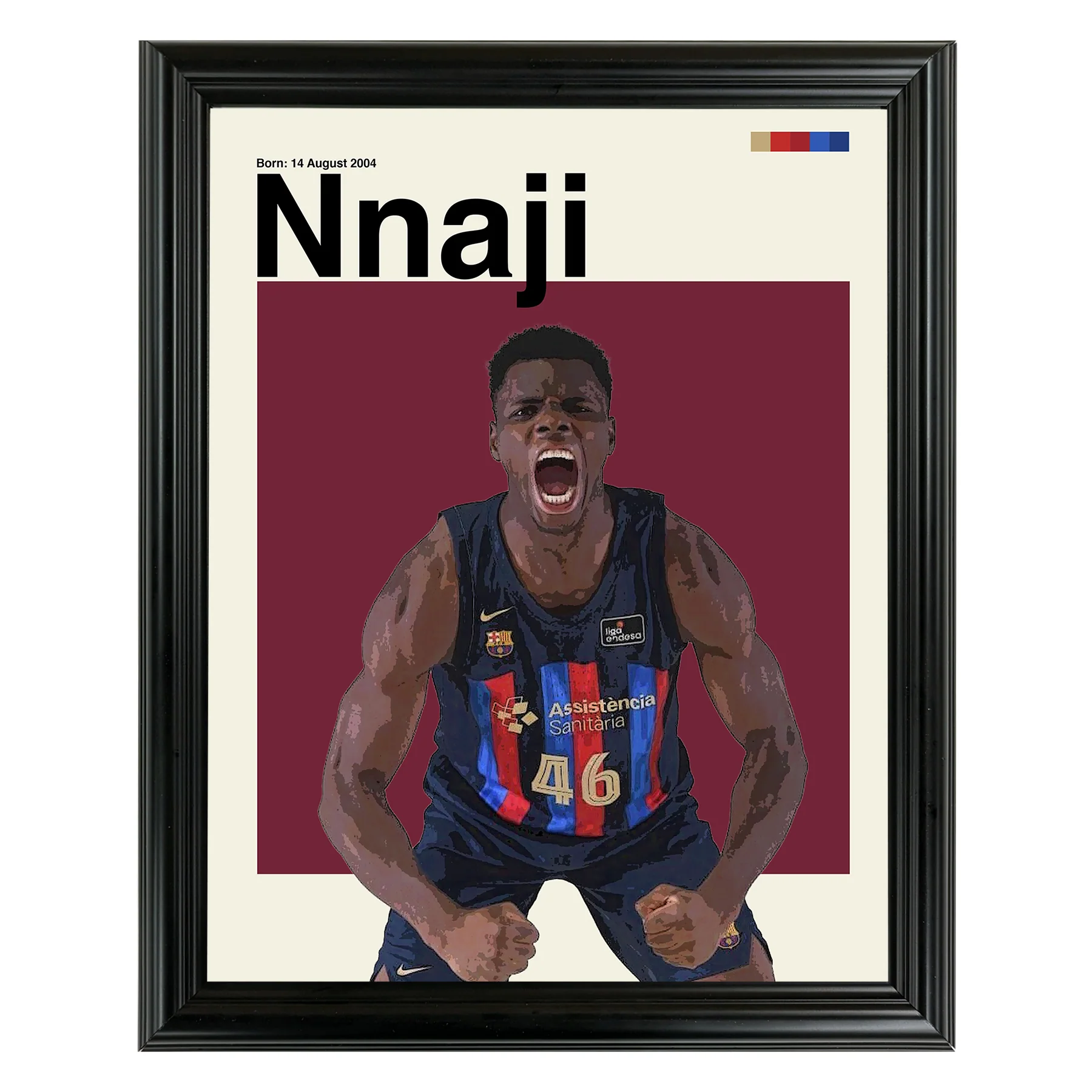 James Nnaji Framed Sports Art Photo by Thomas Maxwell
