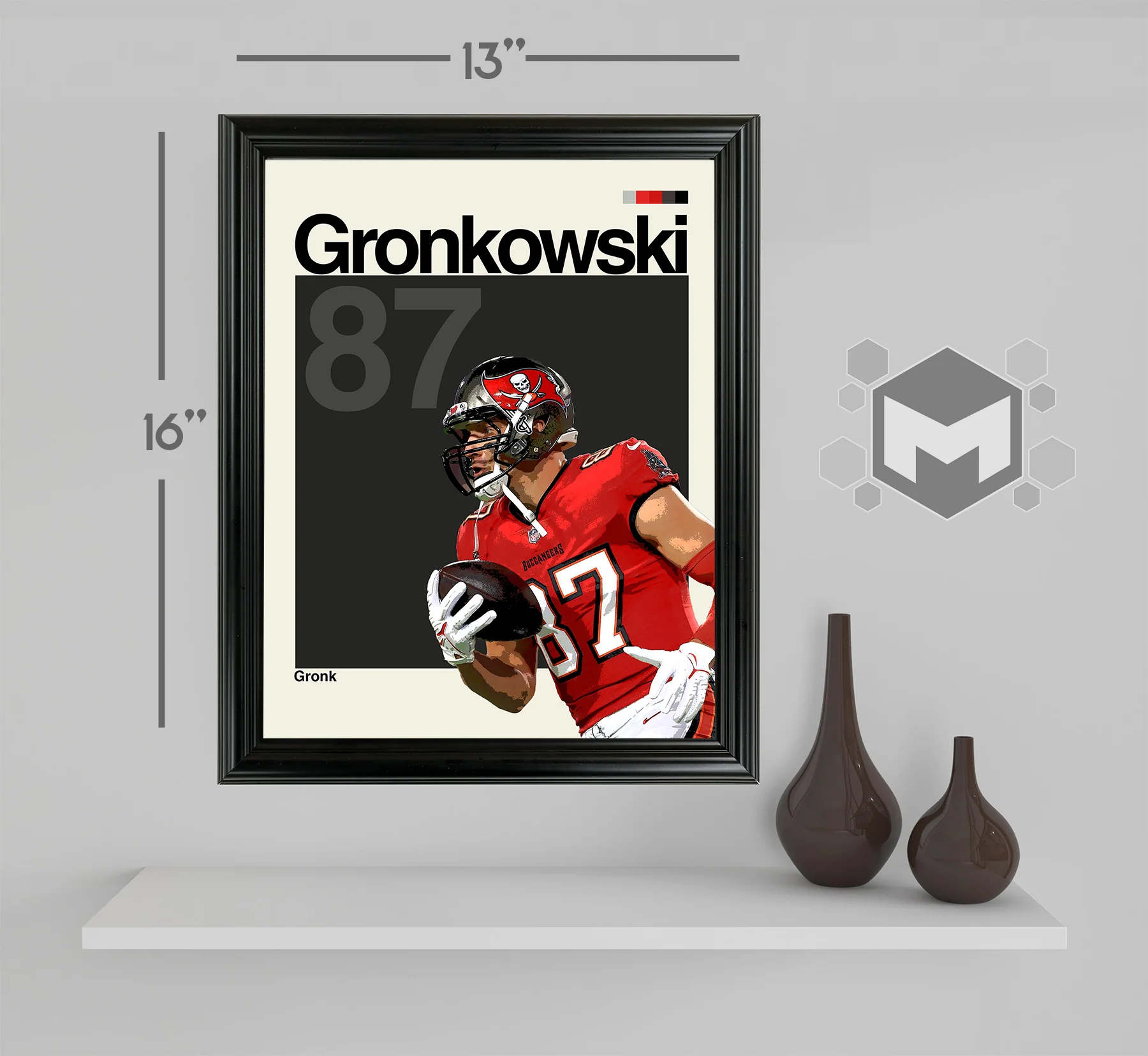 Rob Gronkowski Framed Sports Art Photo by Thomas Maxwell