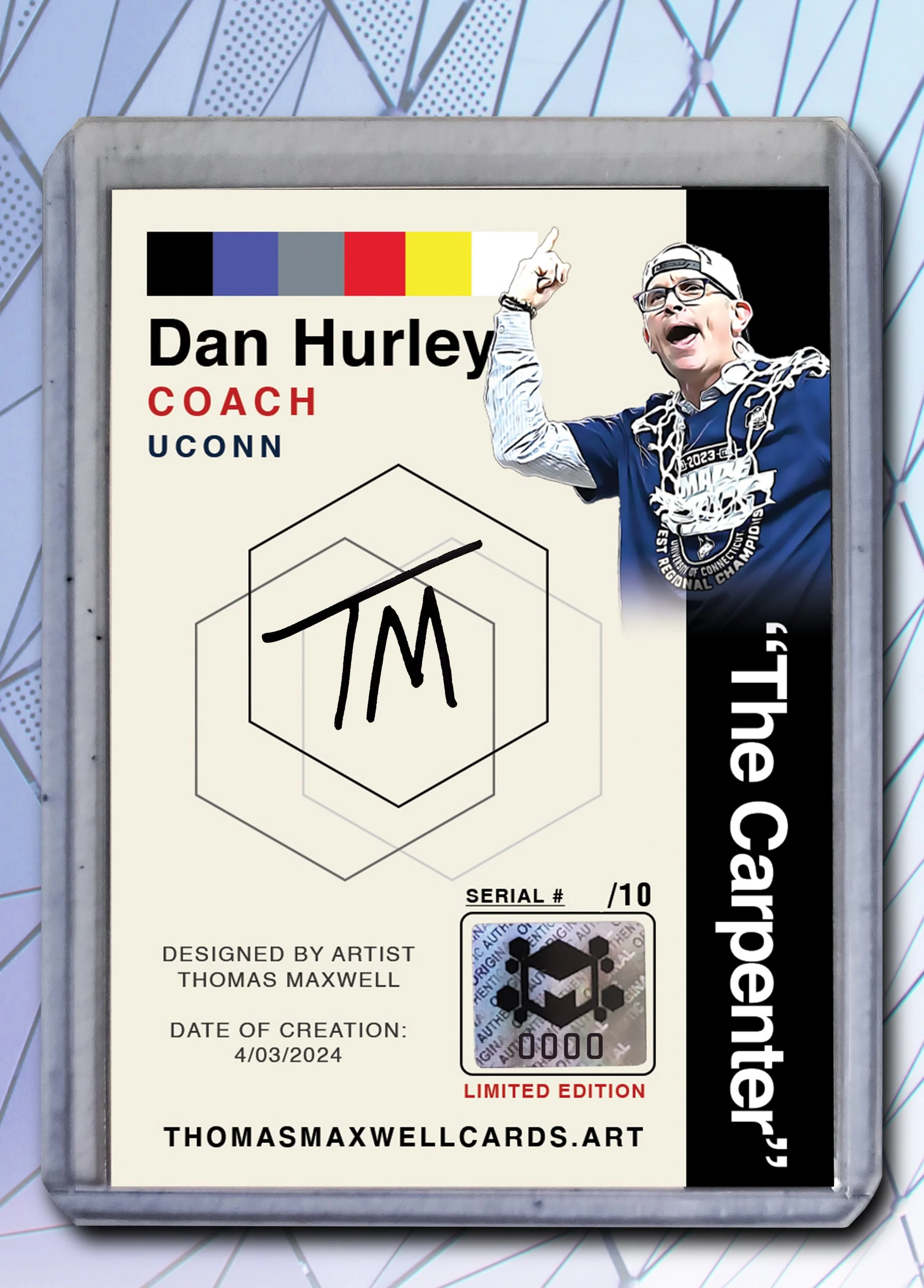 Dan Hurley - 'The Carpenter' - Artist Signed Basketball Art Card 4/10
