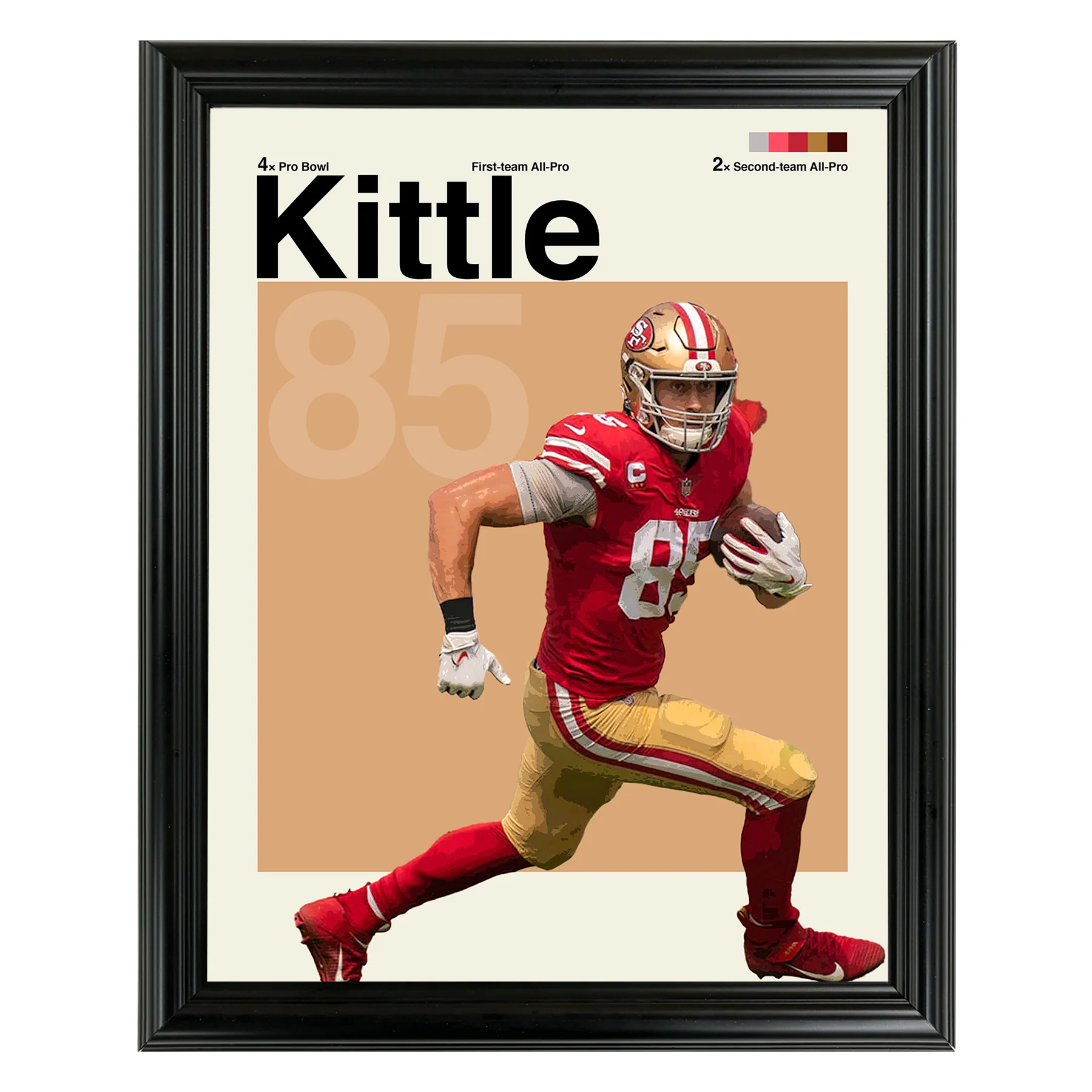 George Kittle Framed Sports Art Photo by Thomas Maxwell