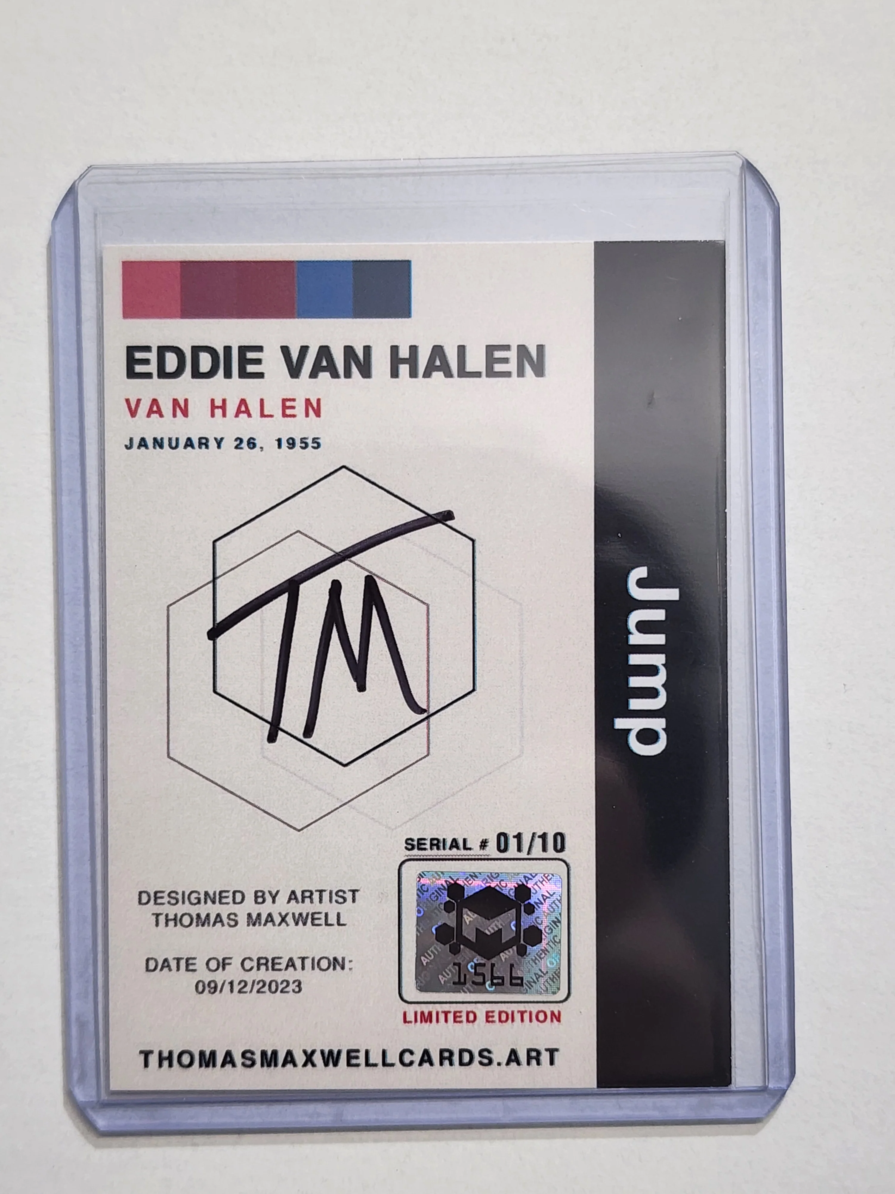 Eddie Van Halen Artist Signed Music Art Card 1/10