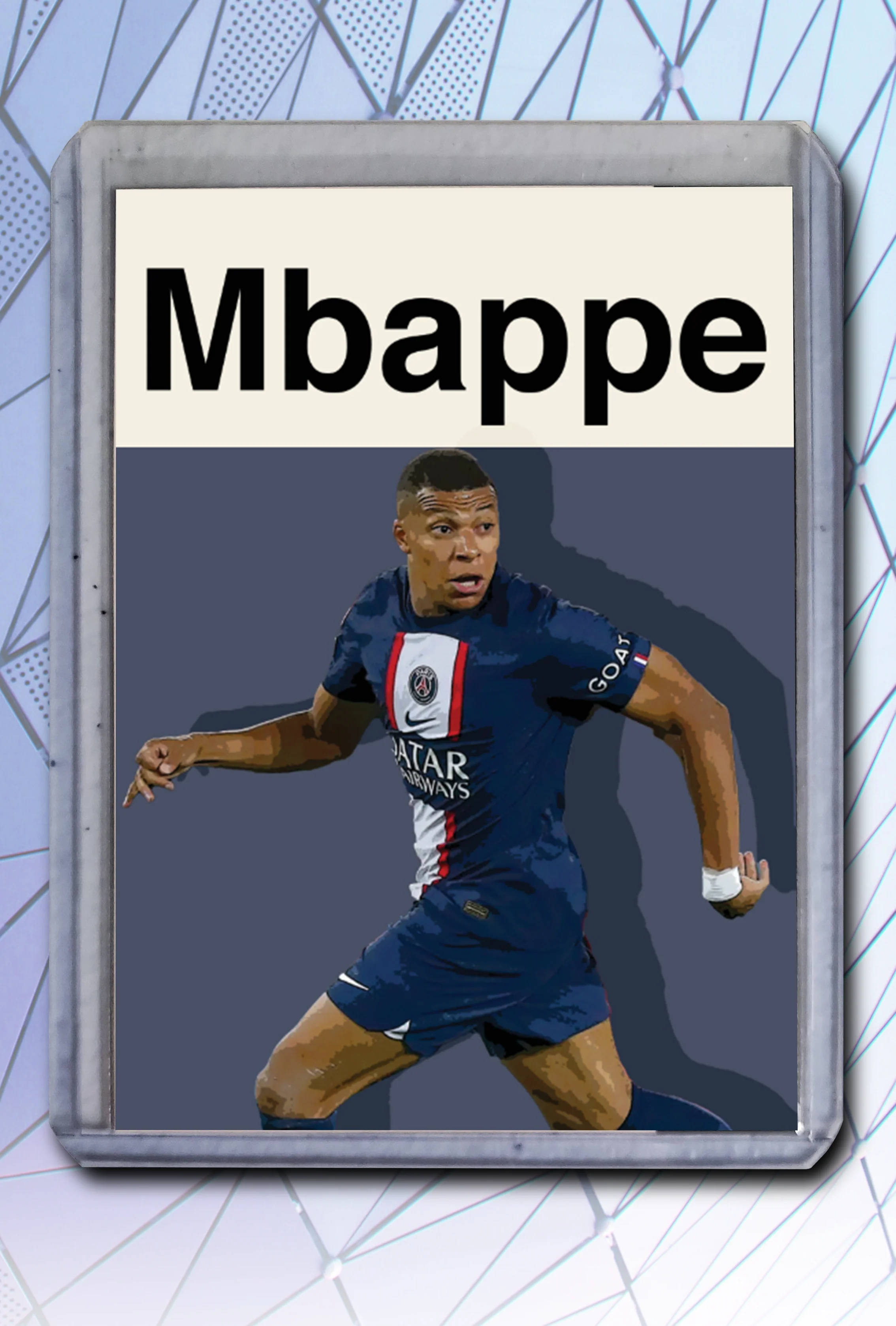 Kylian Mbappe Artist Signed Soccer Art Card 1/10