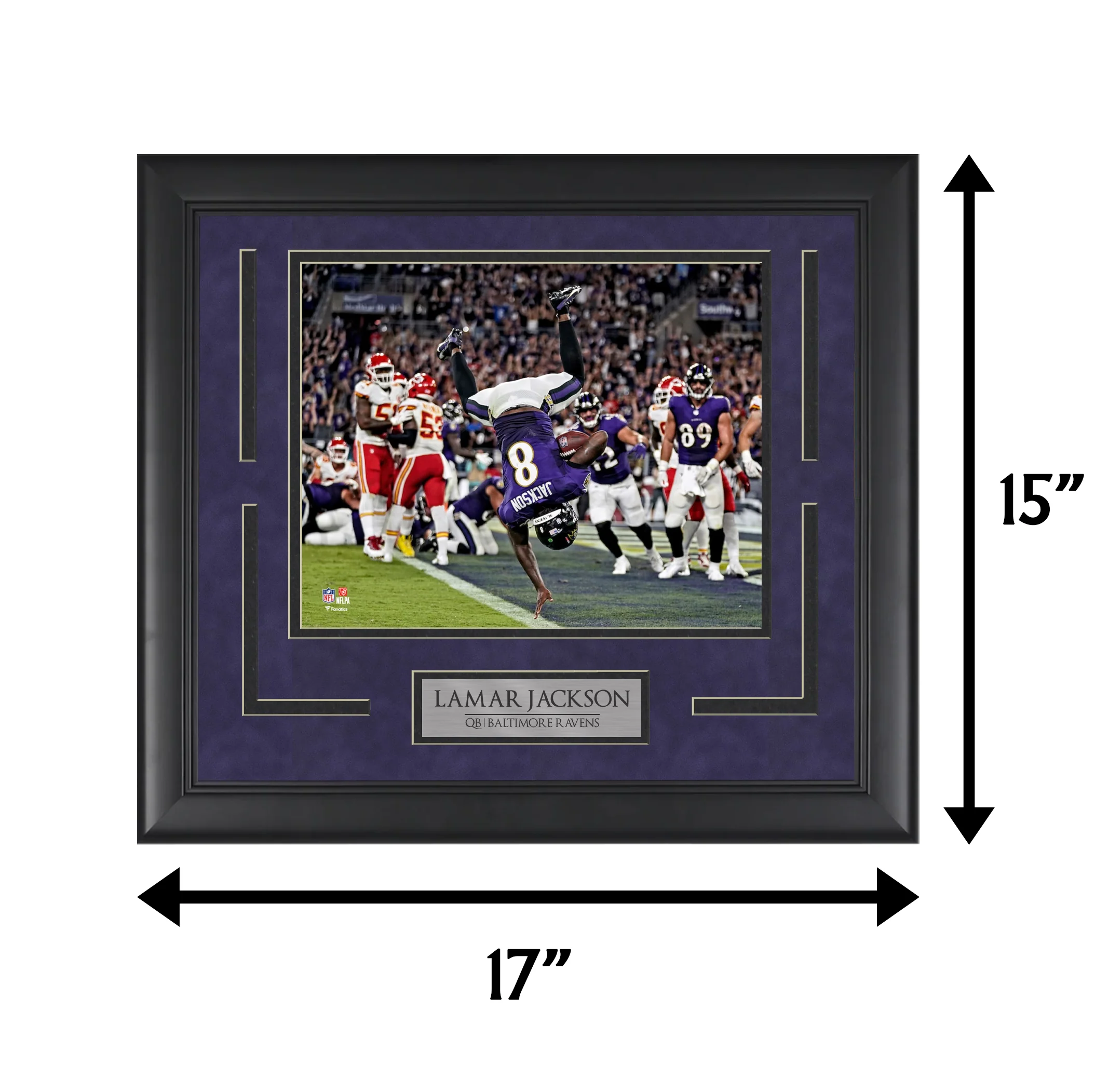 L. Jackson - 2019 MVP - Framed Football Photo