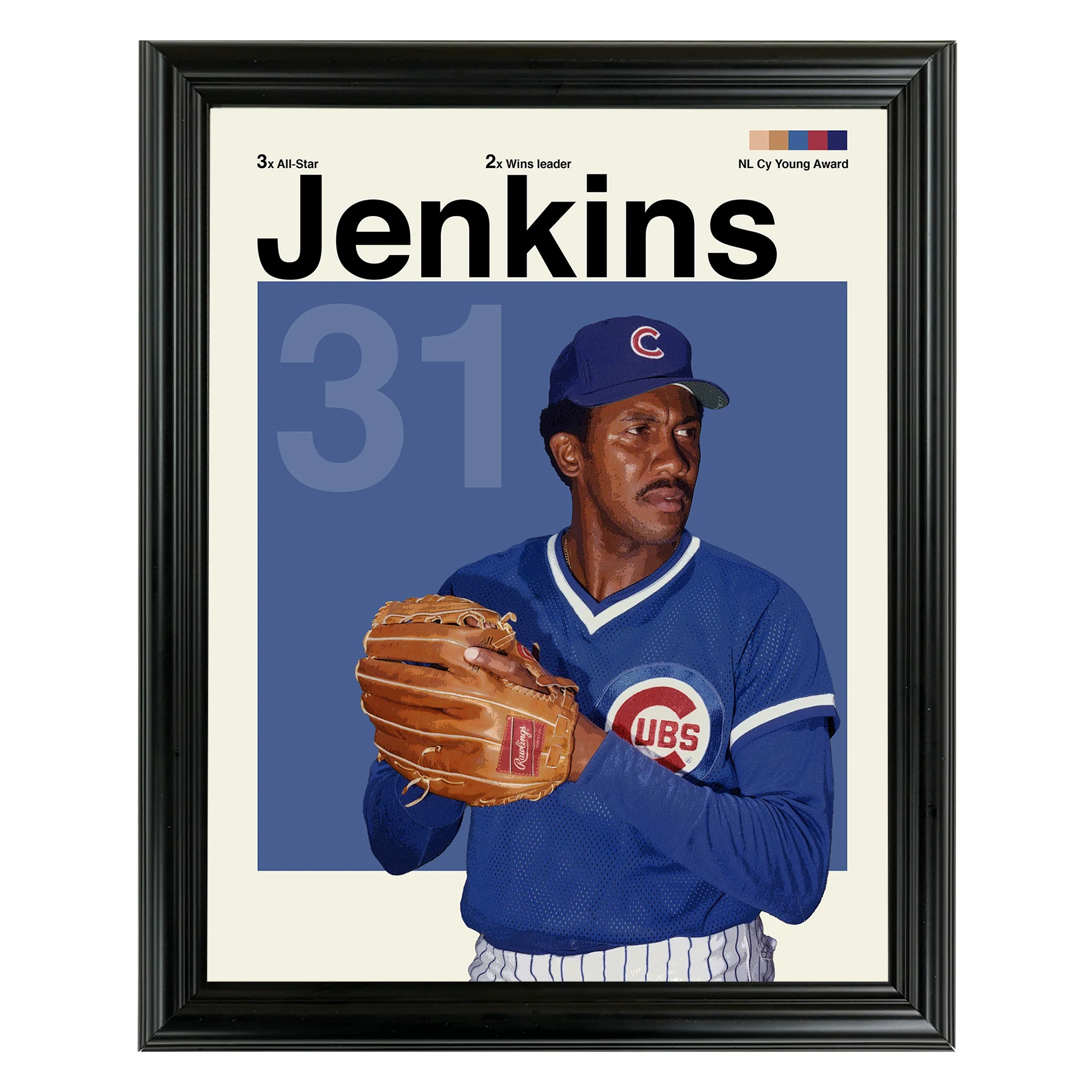 Fergie Jenkins Framed Sports Art Photo by Thomas Maxwell