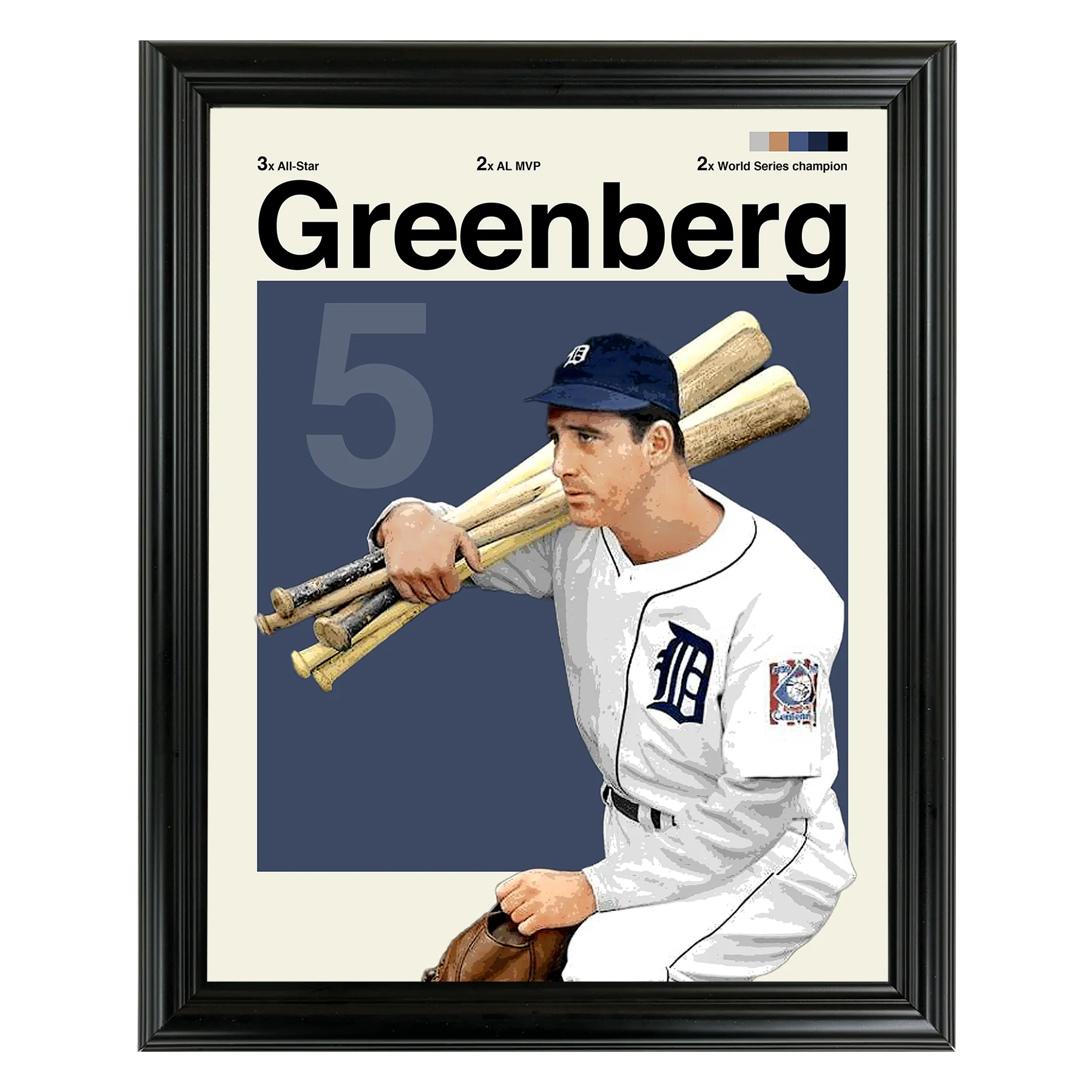 Hank Greenberg Framed Sports Art Photo by Thomas Maxwell