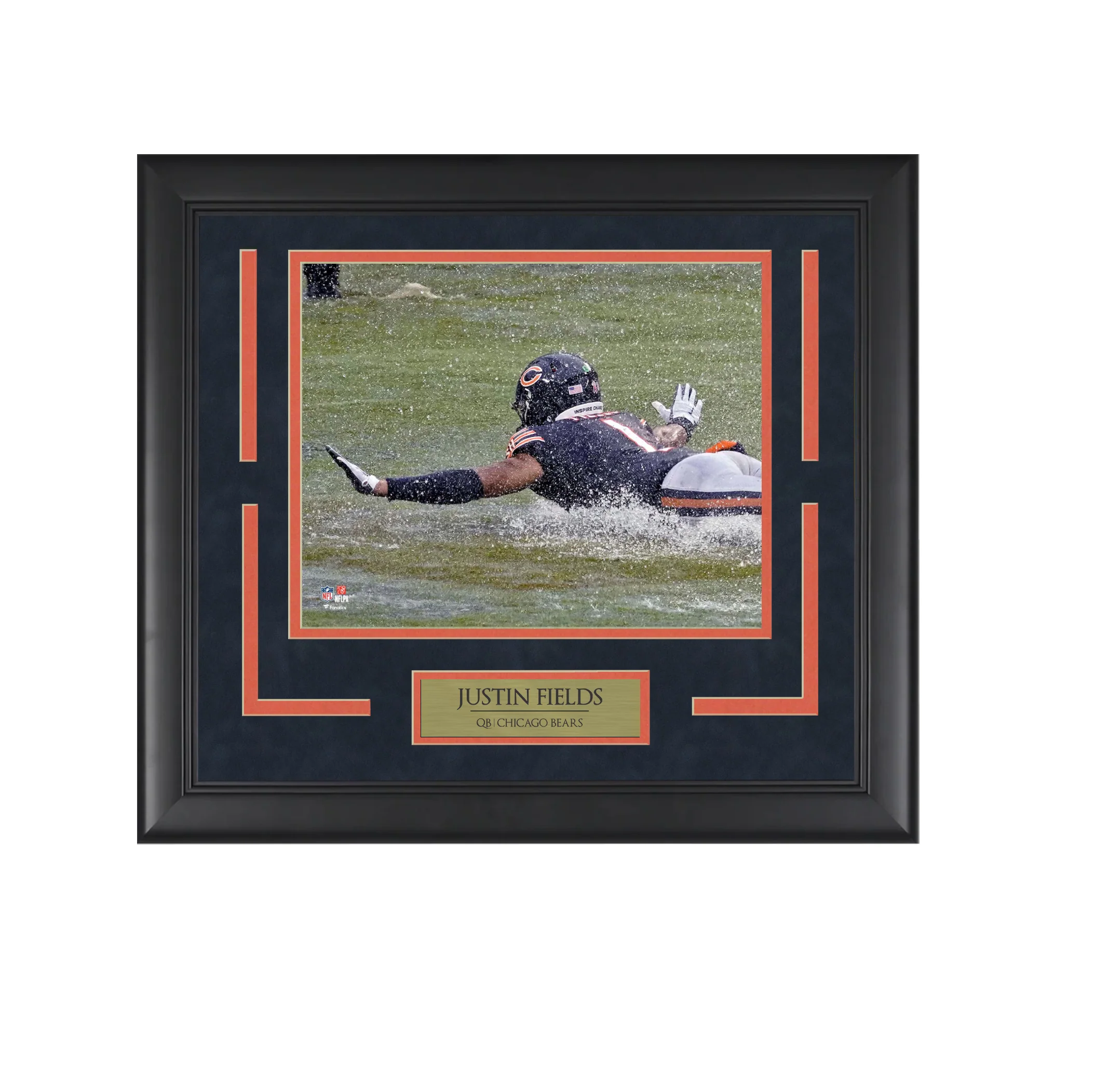 Justin Fields - Chi Town Slide - Framed Football Photo