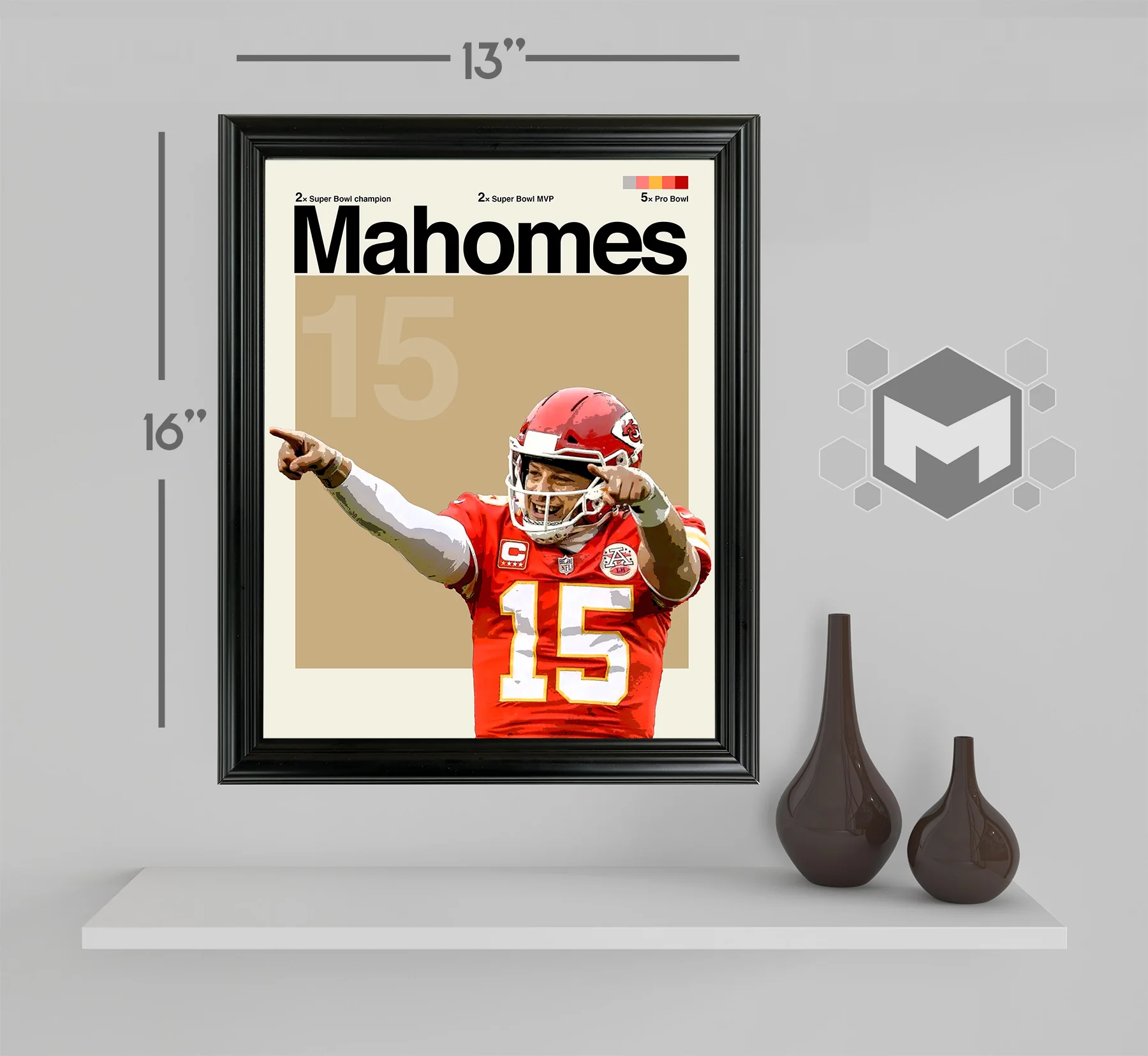 Patrick Mahomes Framed Sports Art Photo by Thomas Maxwell