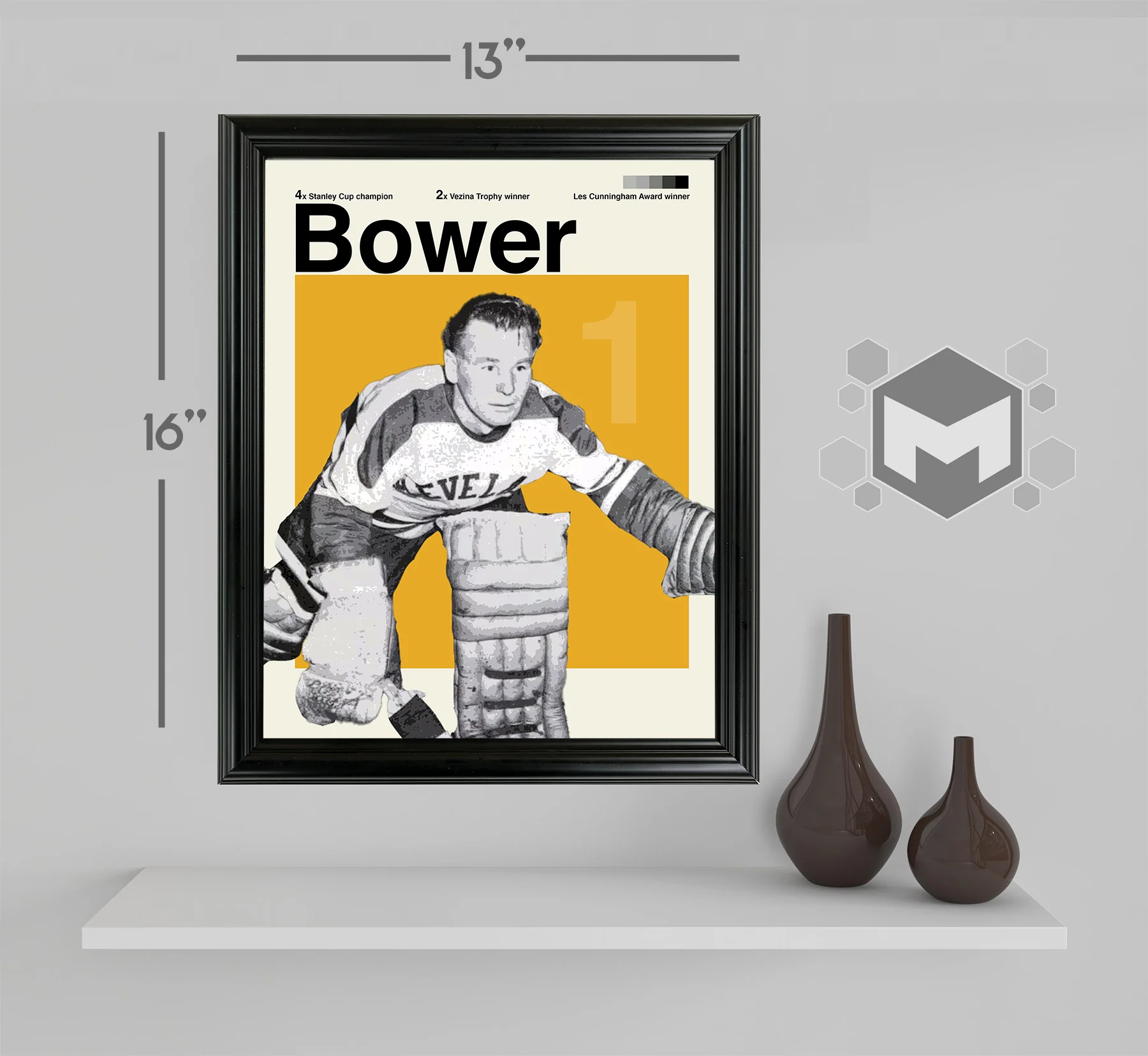 Johnny Bower Framed Sports Art Photo by Thomas Maxwell