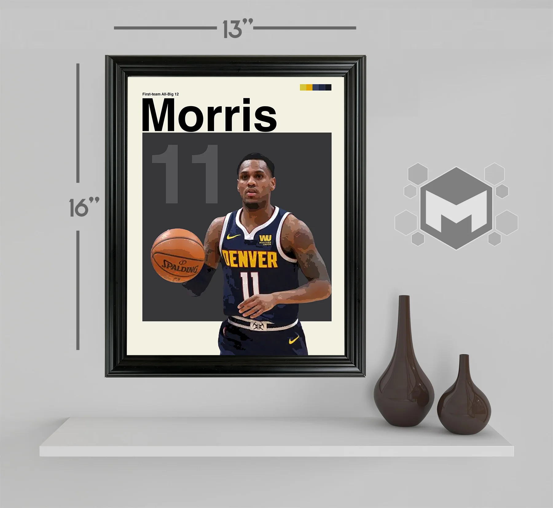 Monte Morris Framed Sports Art Photo by Thomas Maxwell