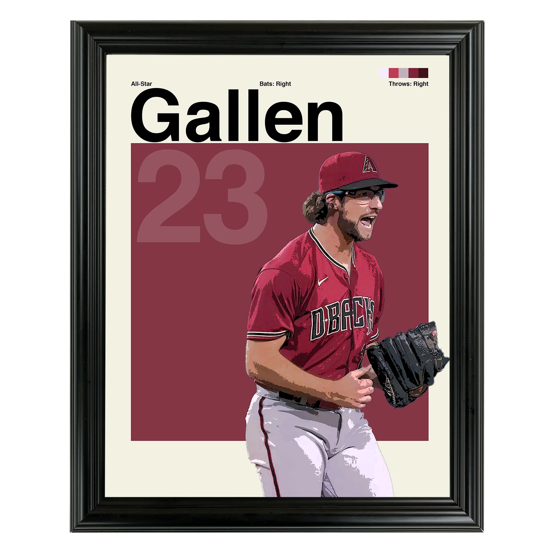 Zac Gallen Framed Sports Art Photo by Thomas Maxwell