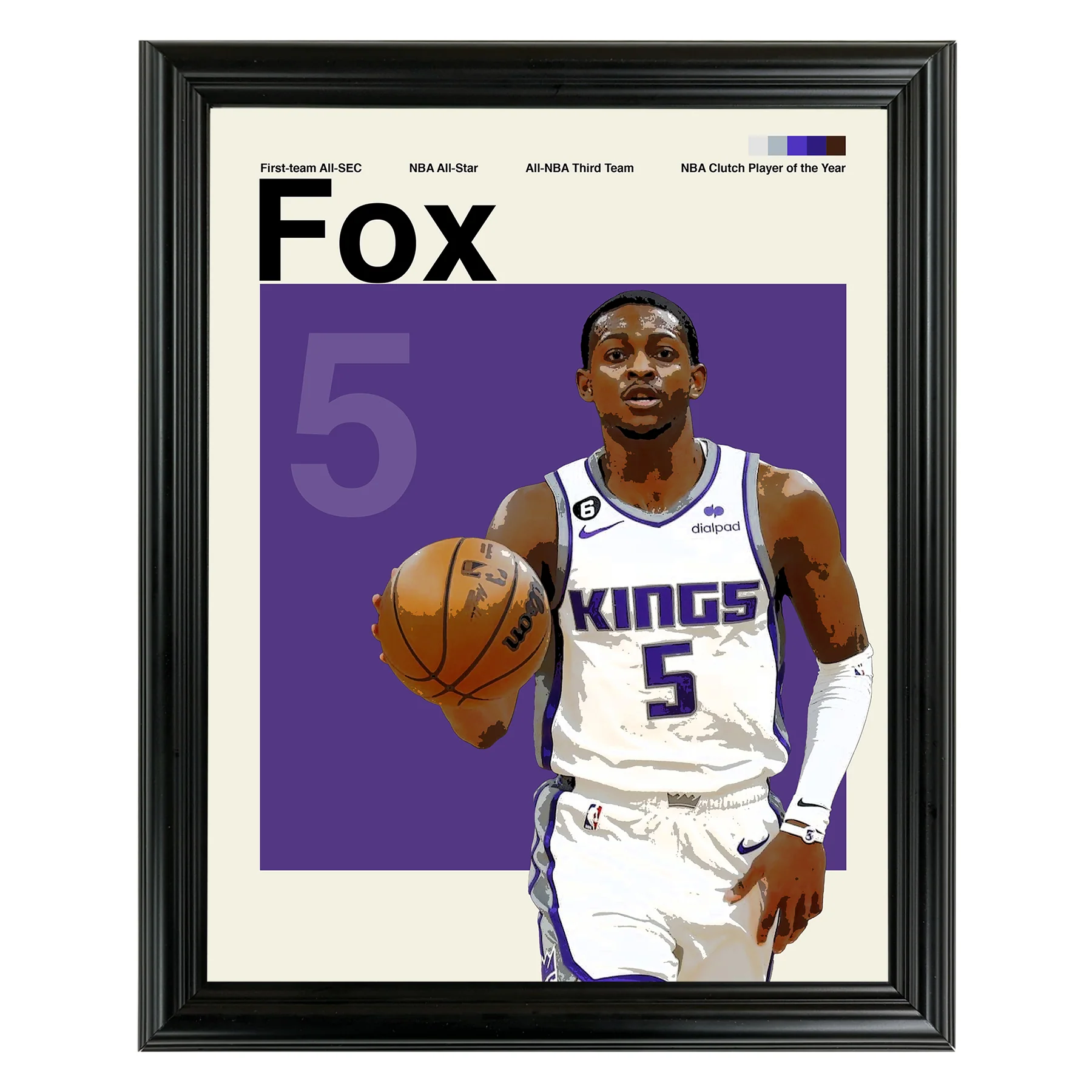 De'Aaron Fox Framed Sports Art Photo by Thomas Maxwell