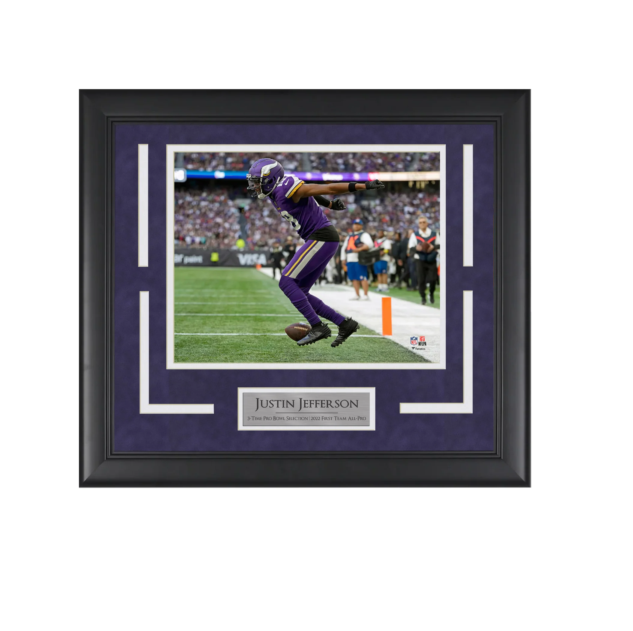 Justin Jefferson - Skol Celebration - Framed Football Photo