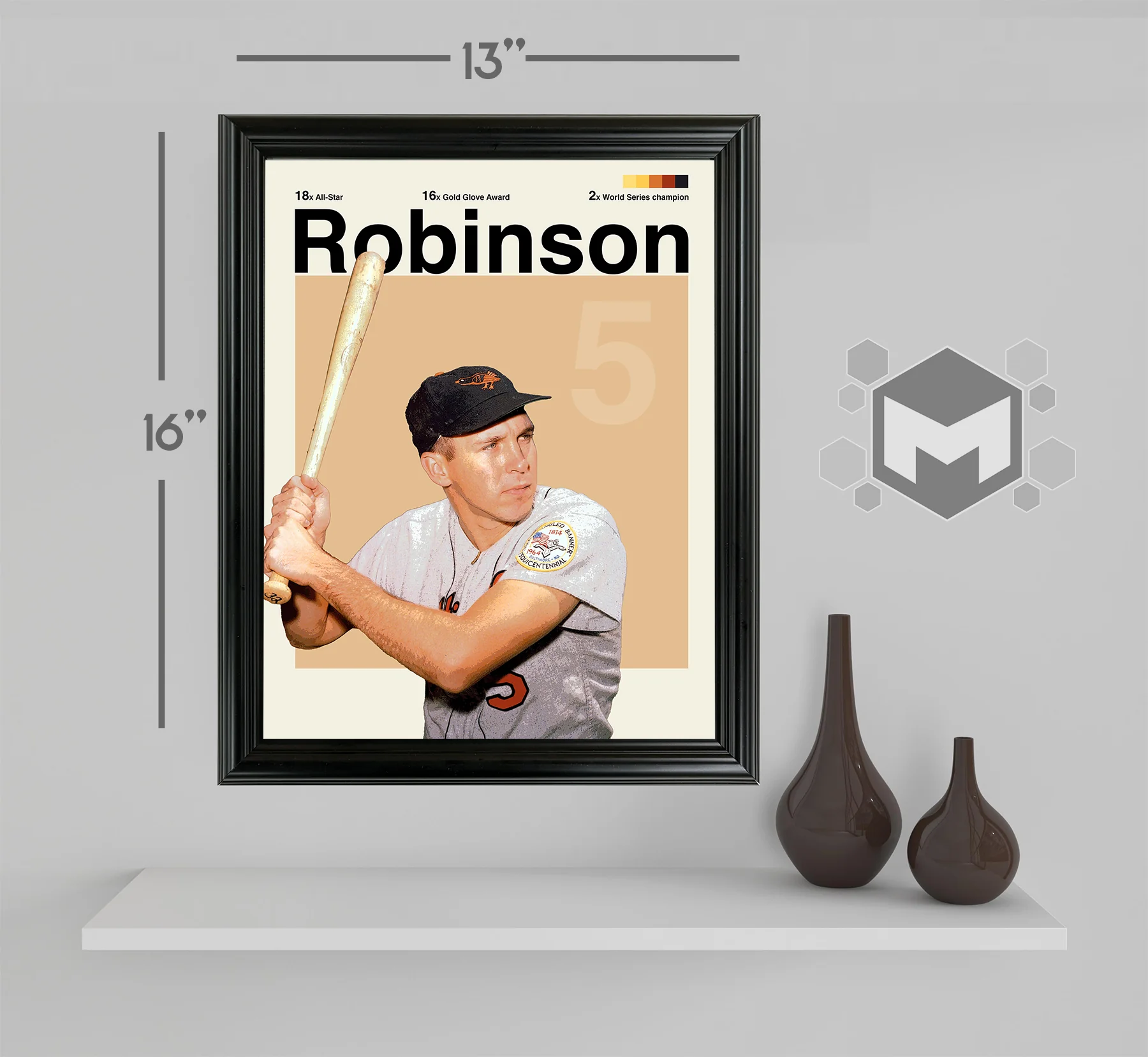 Brooks Robinson Framed Sports Art Photo by Thomas Maxwell