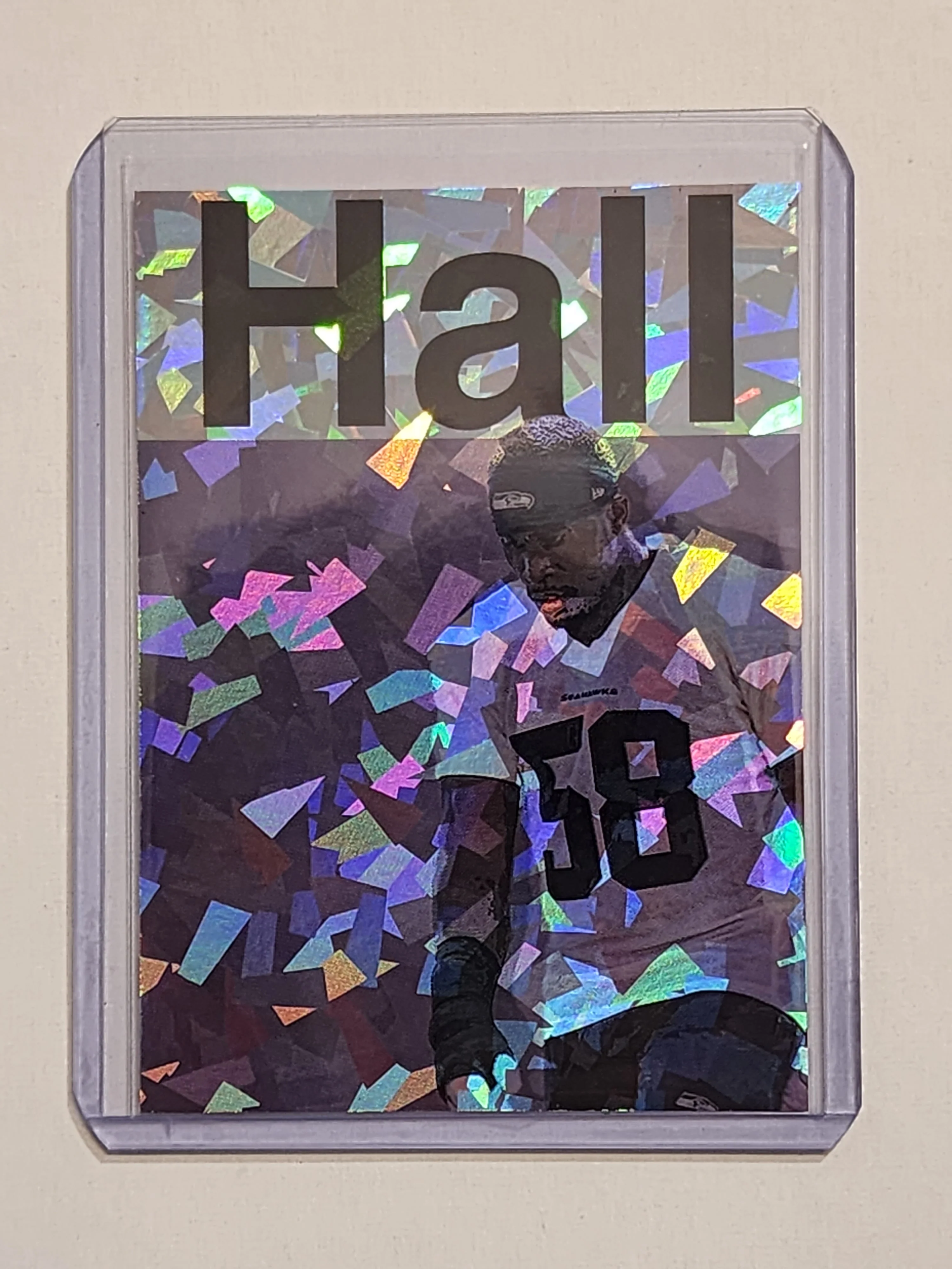 Derick Hall Artist Signed Seattle Seahawks Refractor Art Card 1/1
