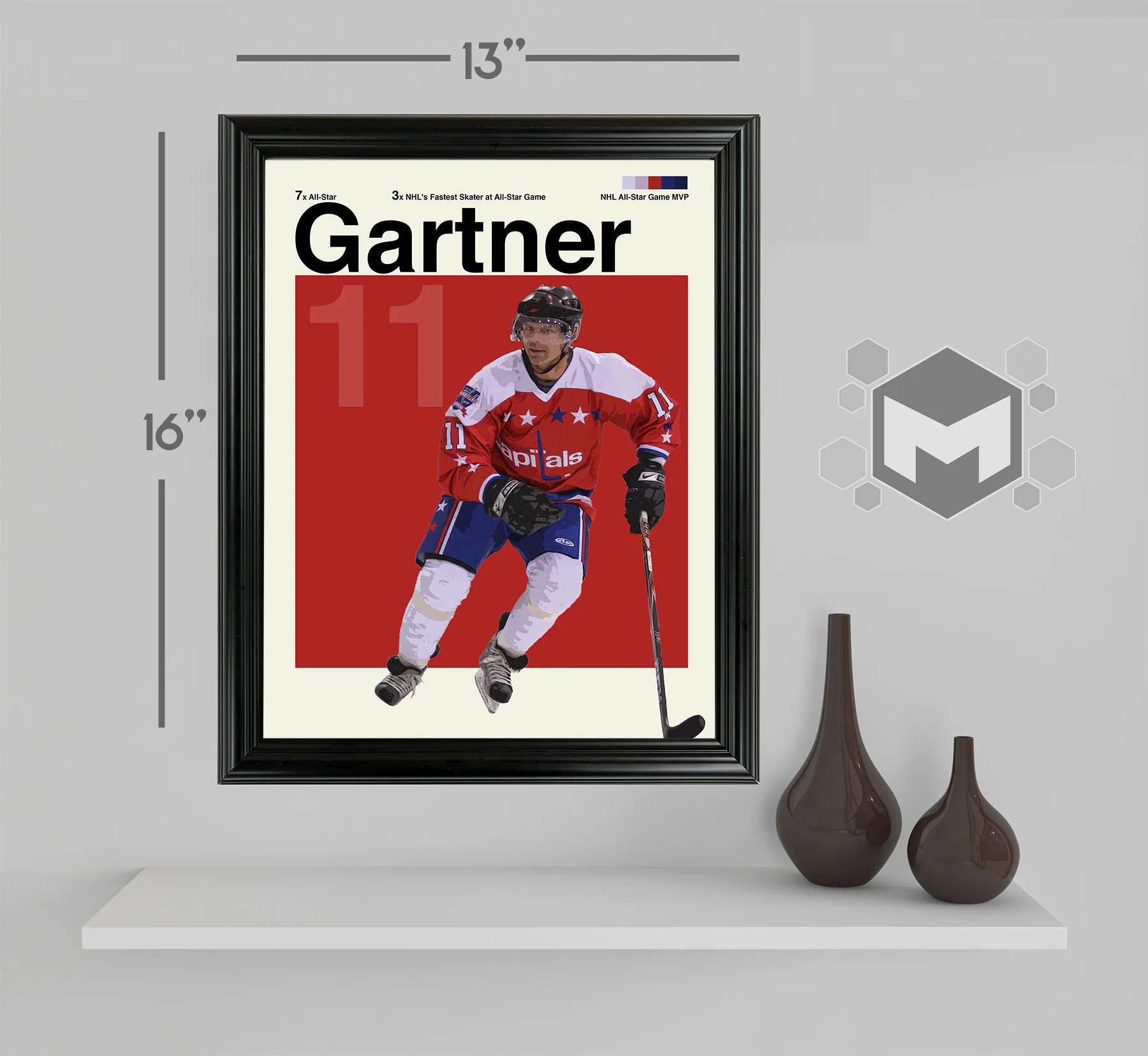 Mike Gartner Framed Sports Art Photo by Thomas Maxwell