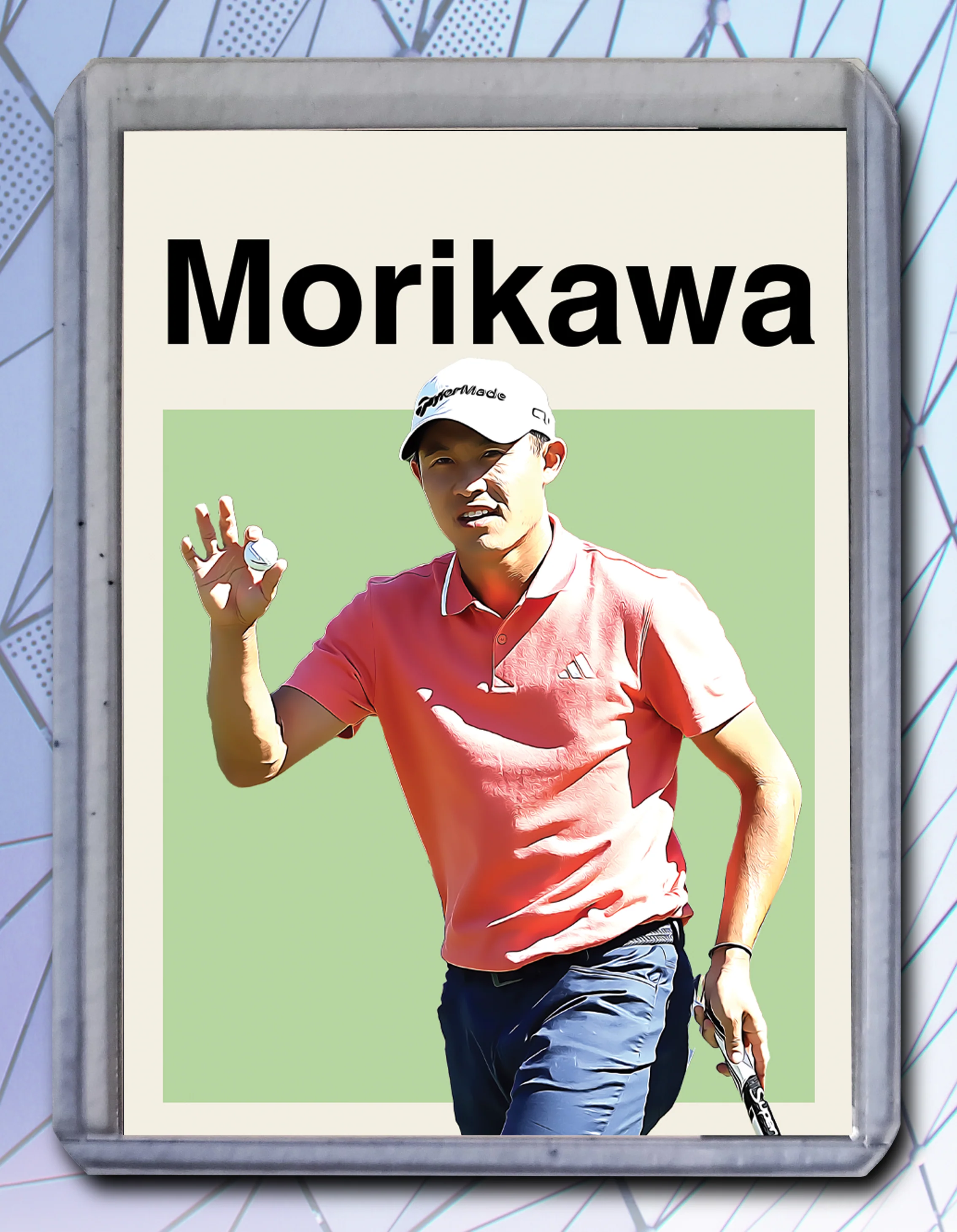 Collin Morikawa Artist Signed Golf Art Card 1/10