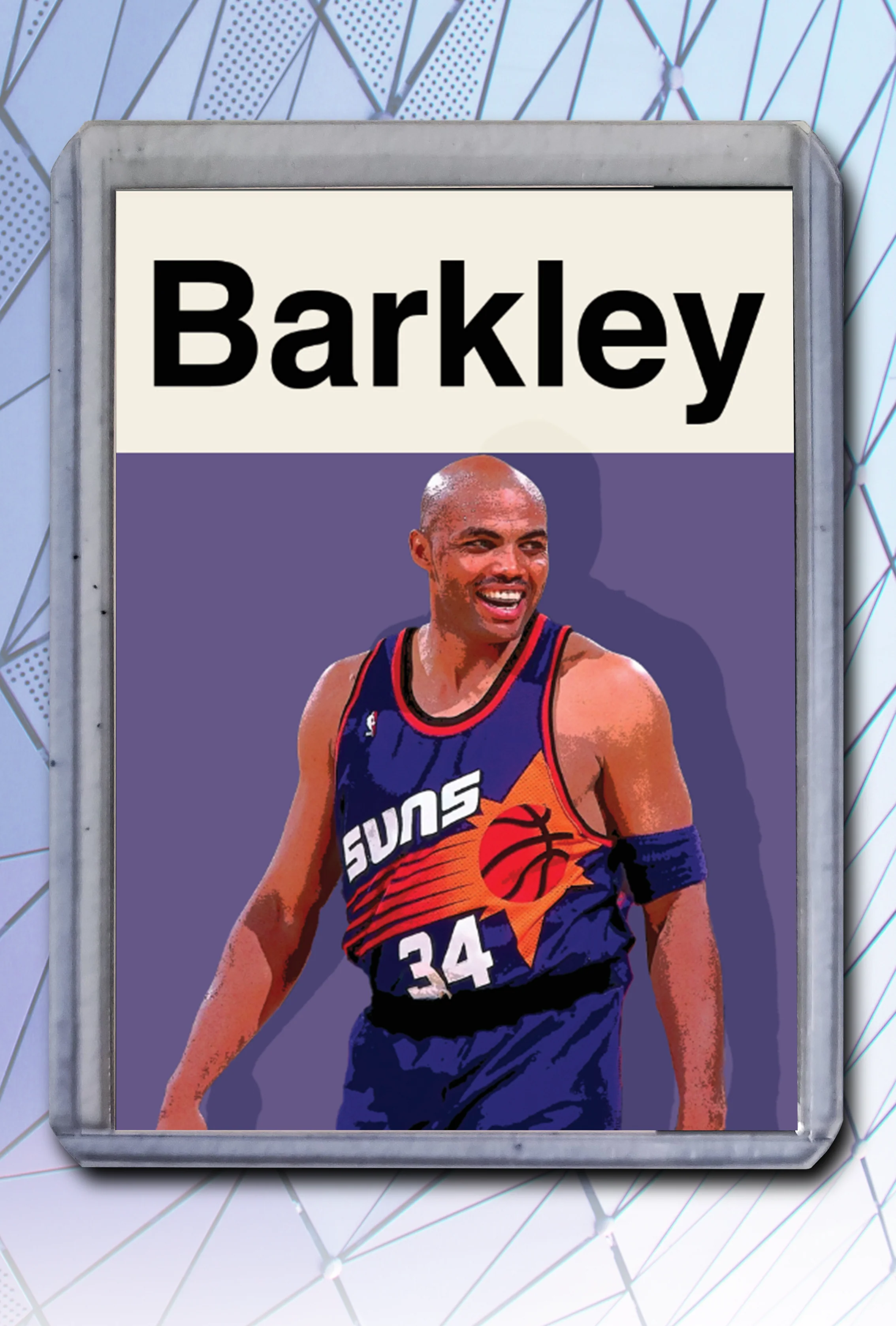 Charles Barkley Artist Signed Basketball Art Card 2/10
