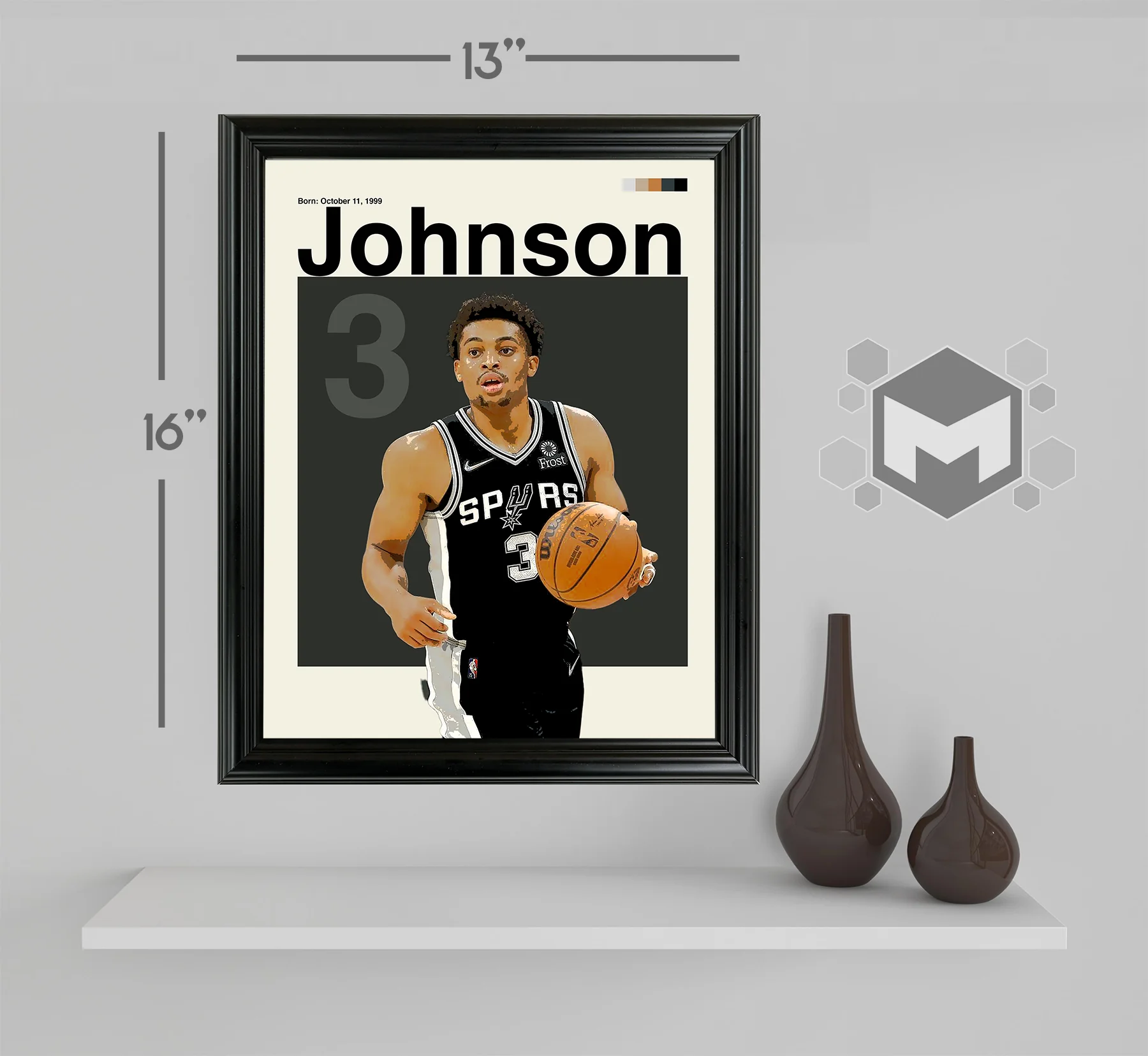 Keldon Johnson Framed Sports Art Photo by Thomas Maxwell