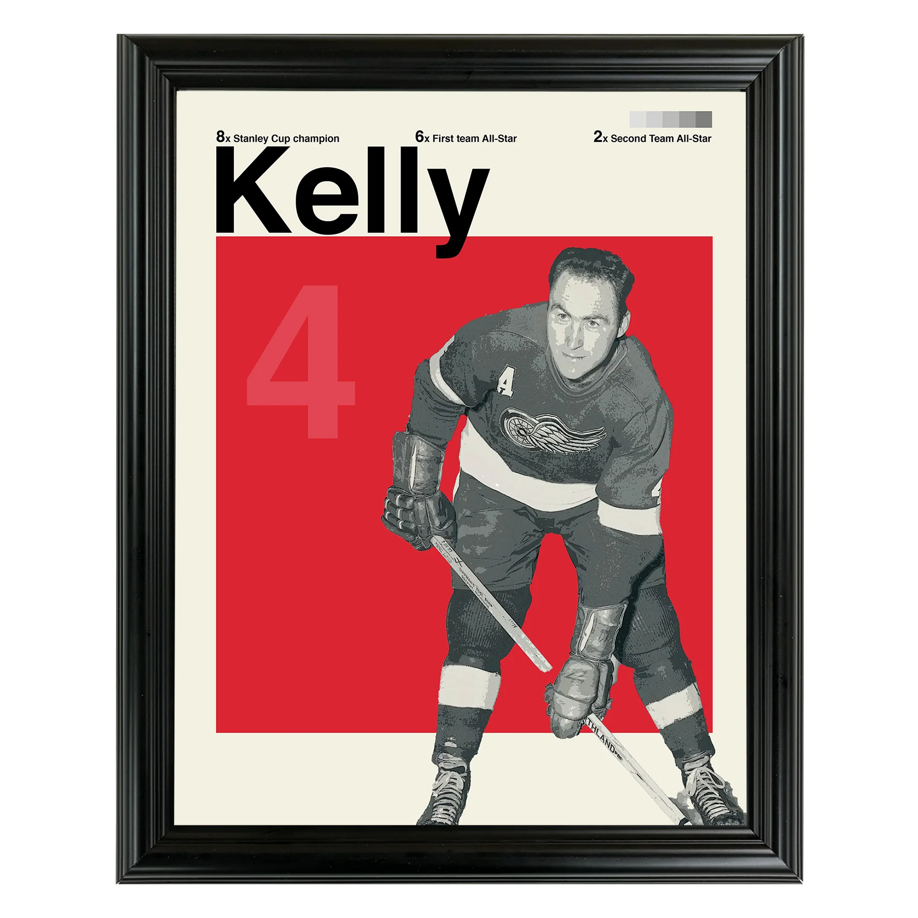 Red Kelly Framed Sports Art Photo by Thomas Maxwell