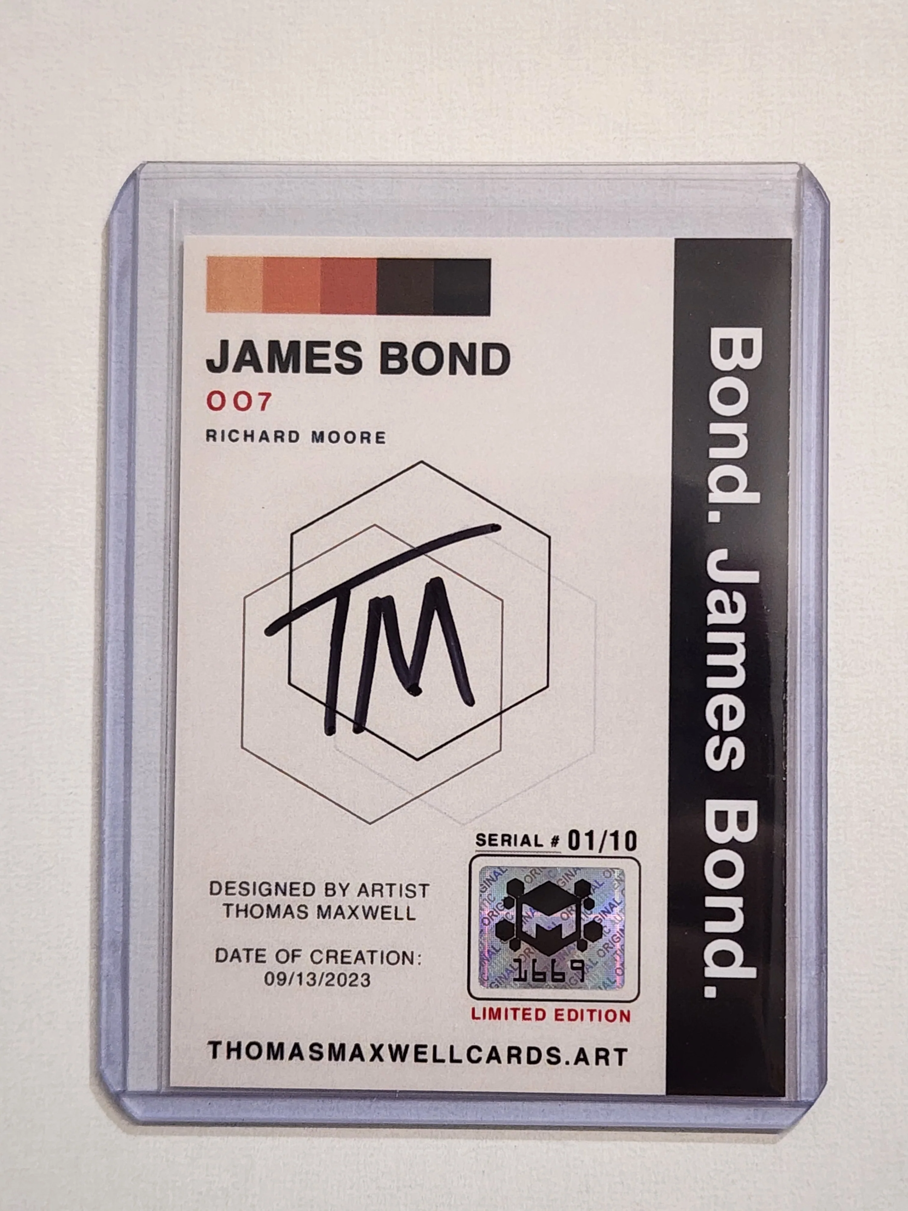 James Bond OO7 Artist Signed Art Card 1/10