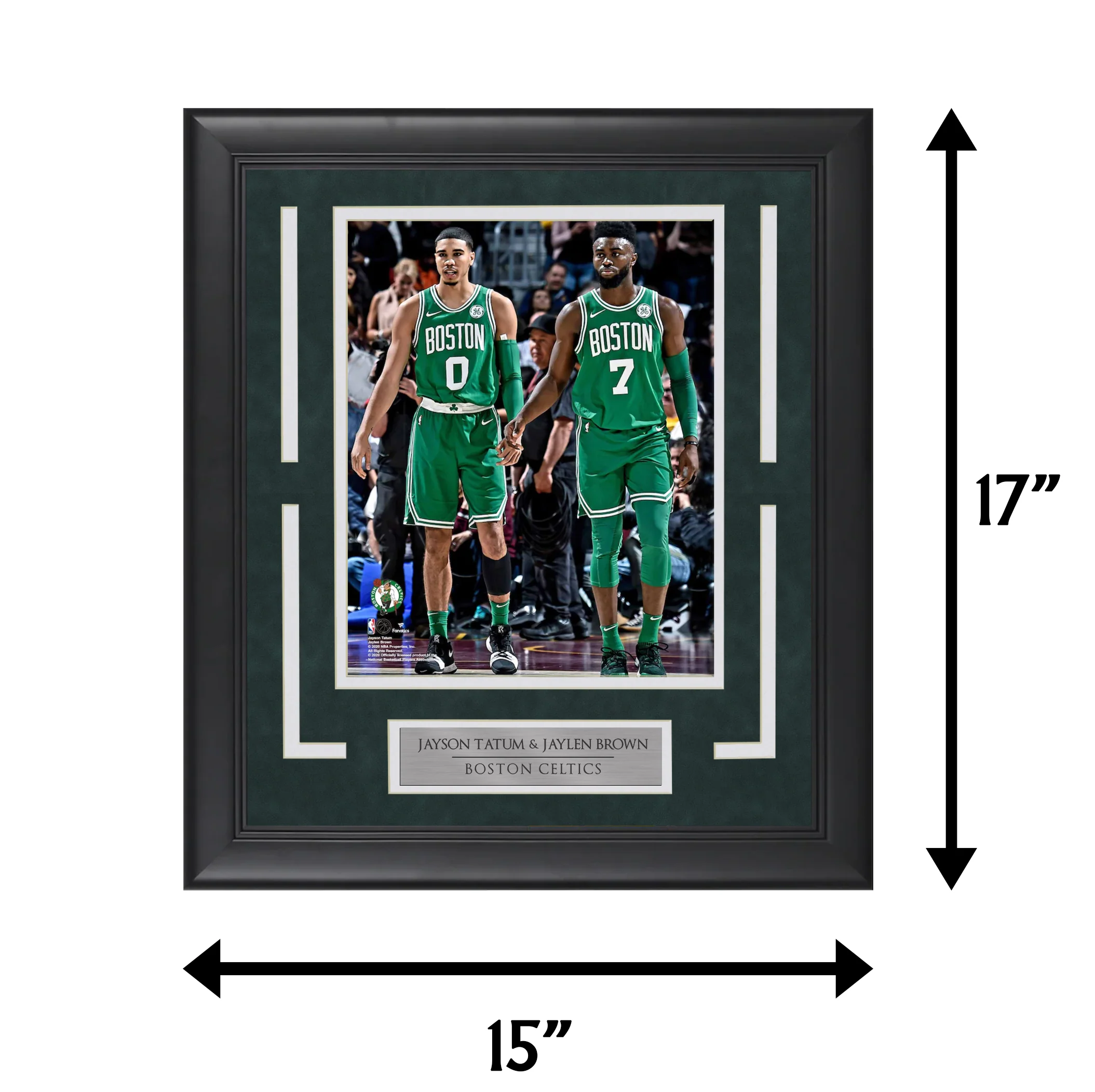 Jayson Tatum and Jaylen Brown - Irish Connection - Framed Basketball Photo