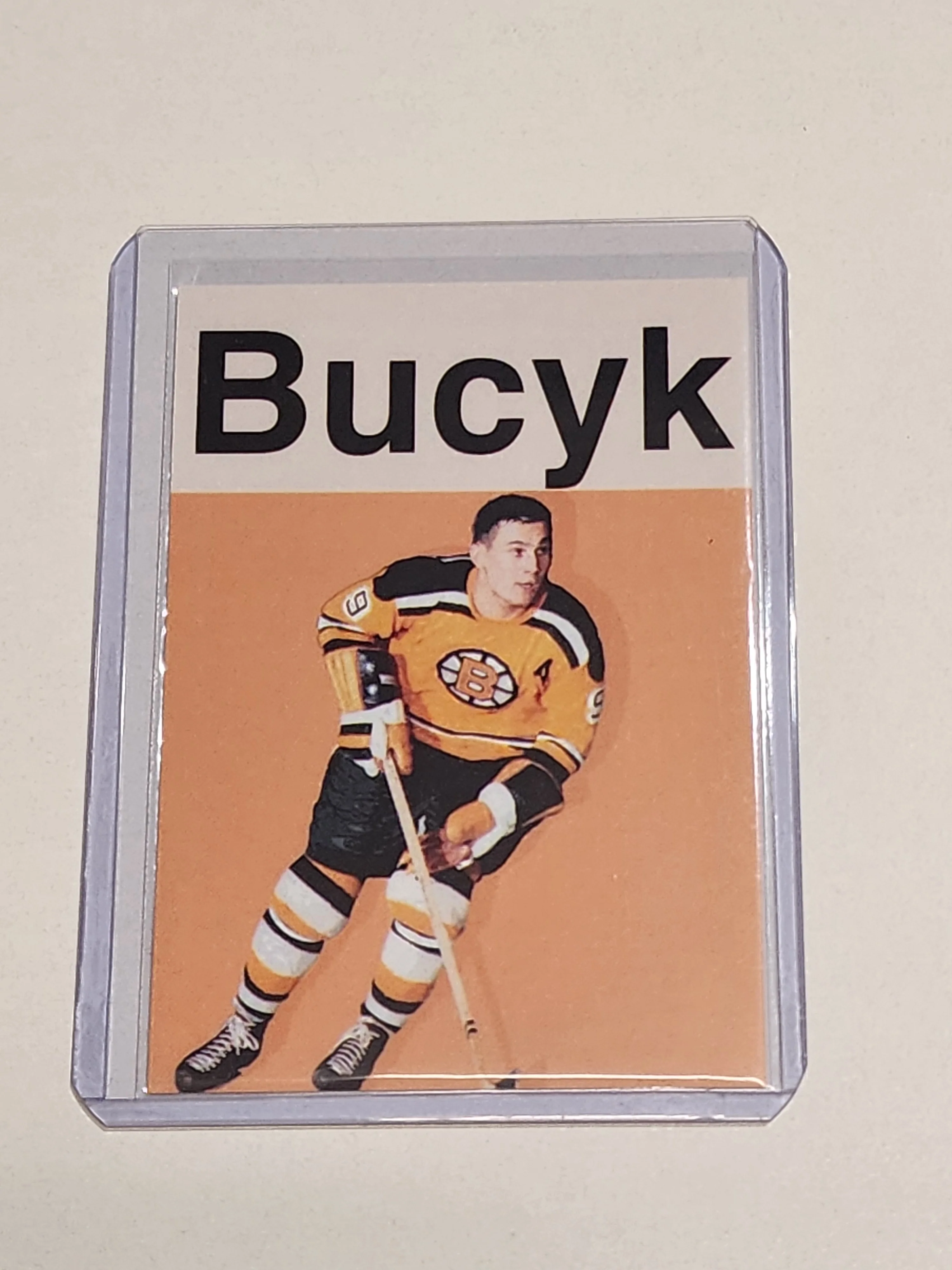 Johnny Bucyk Artist Signed Hockey Art Card 1/10