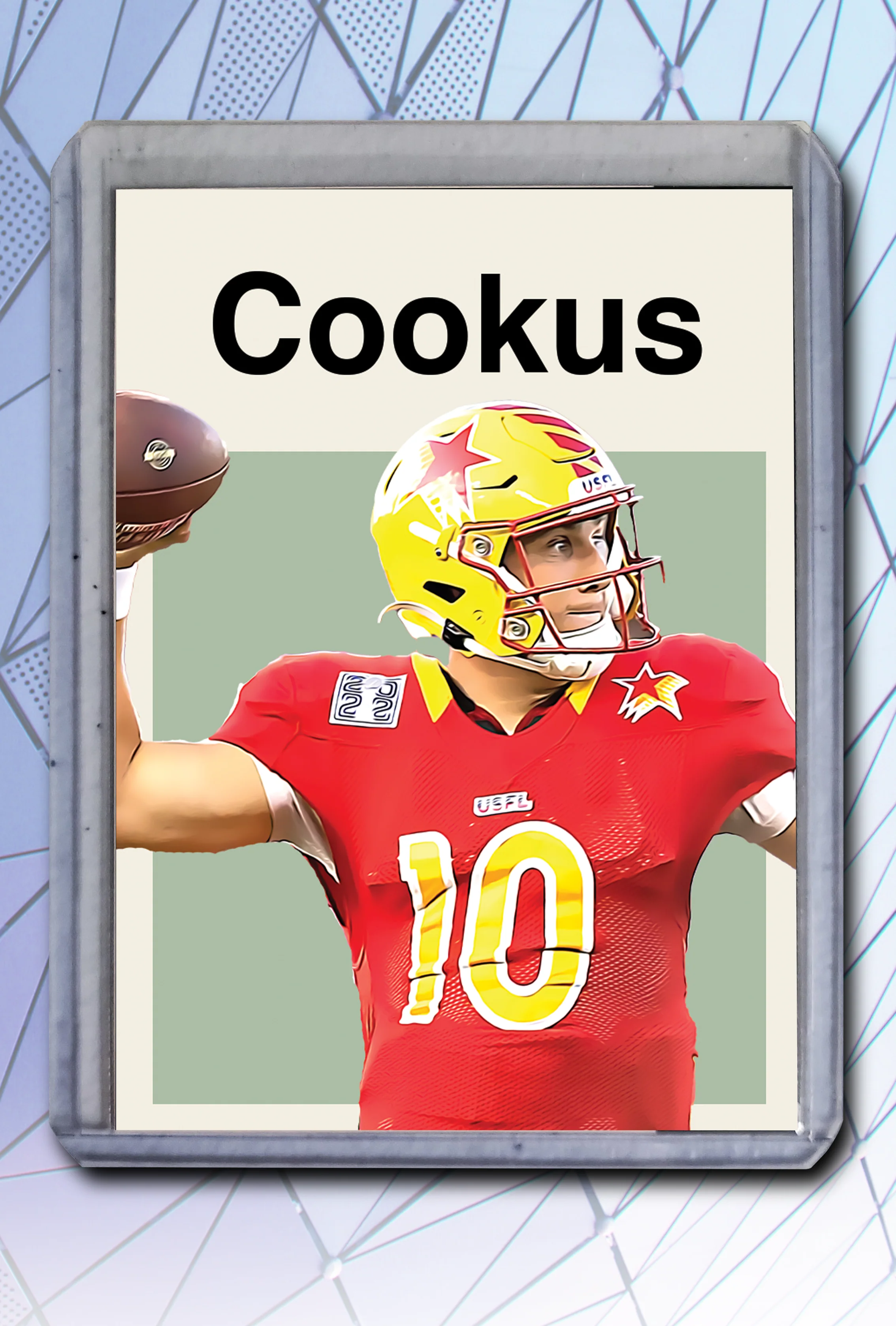 Case Cookus Artist Signed Football Art Card 1/10