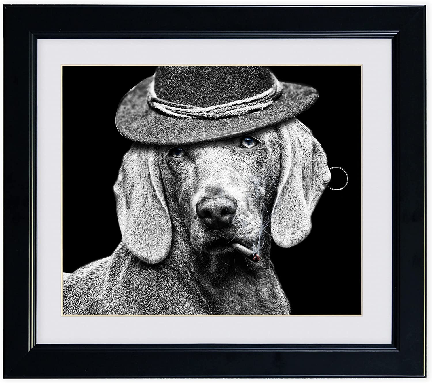 Dog in Fedora - Framed Photo