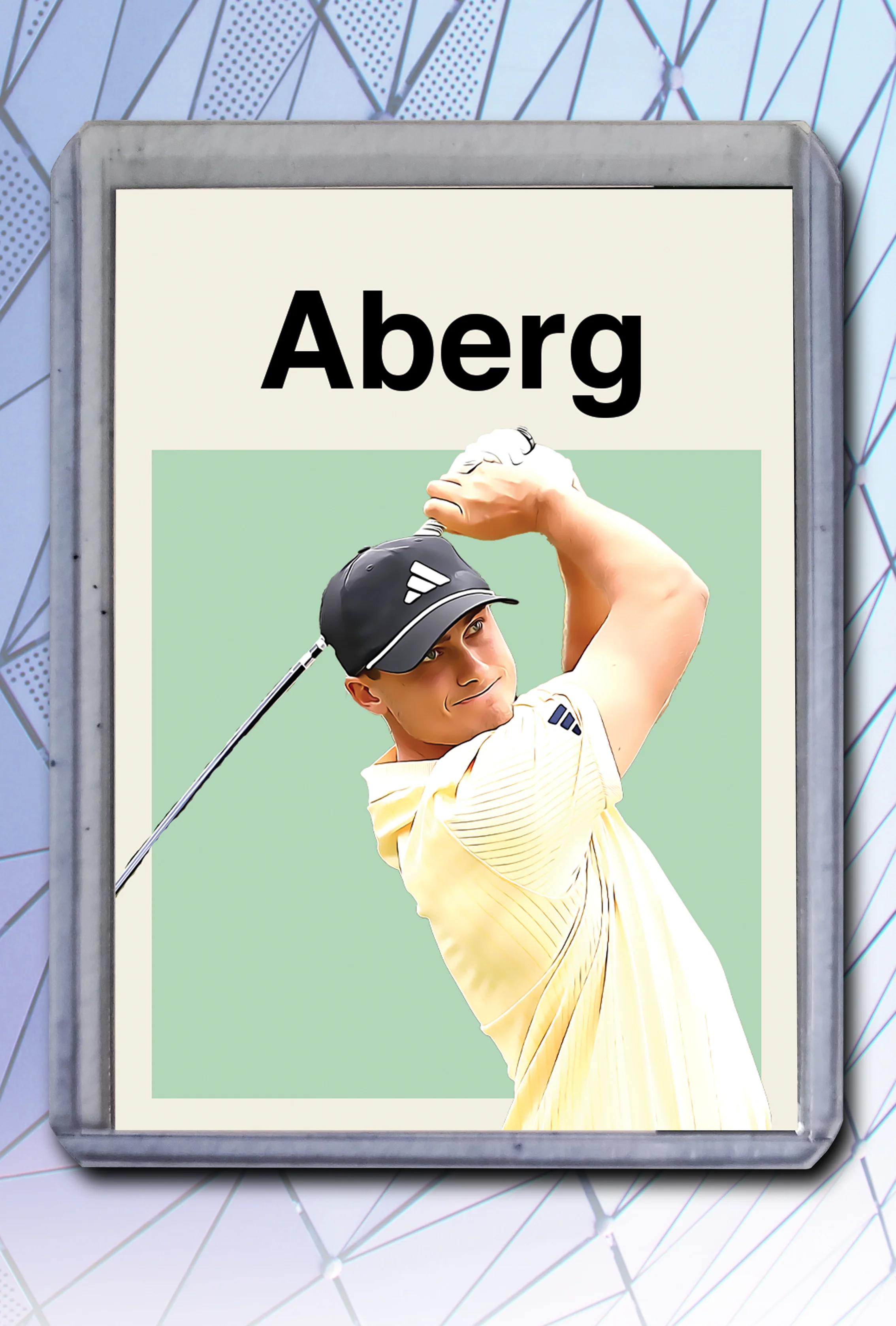 Ludvig Aberg Artist Signed Golf Art Card 4/10