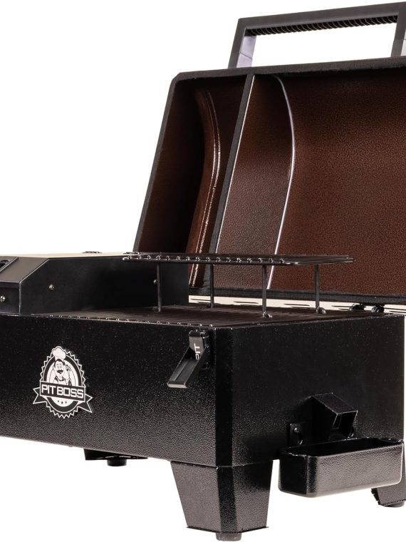10697 Table Top Wood Grill With Temperature Control, Mahogany