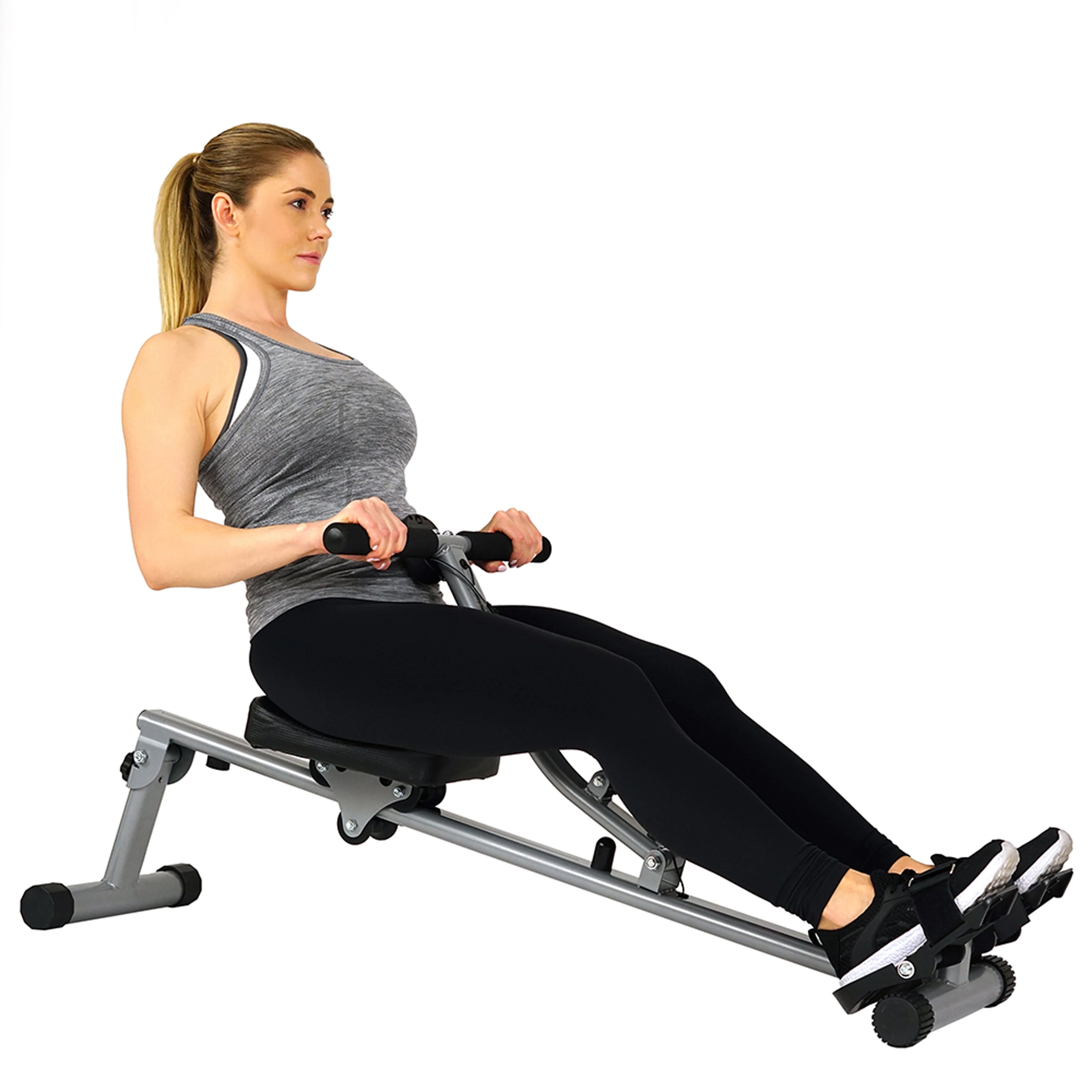 Sunny Health & Fitness 12 Adjustable Resistance Rowing Machine Rower w/ Free SunnyFit® App - SF-RW1205