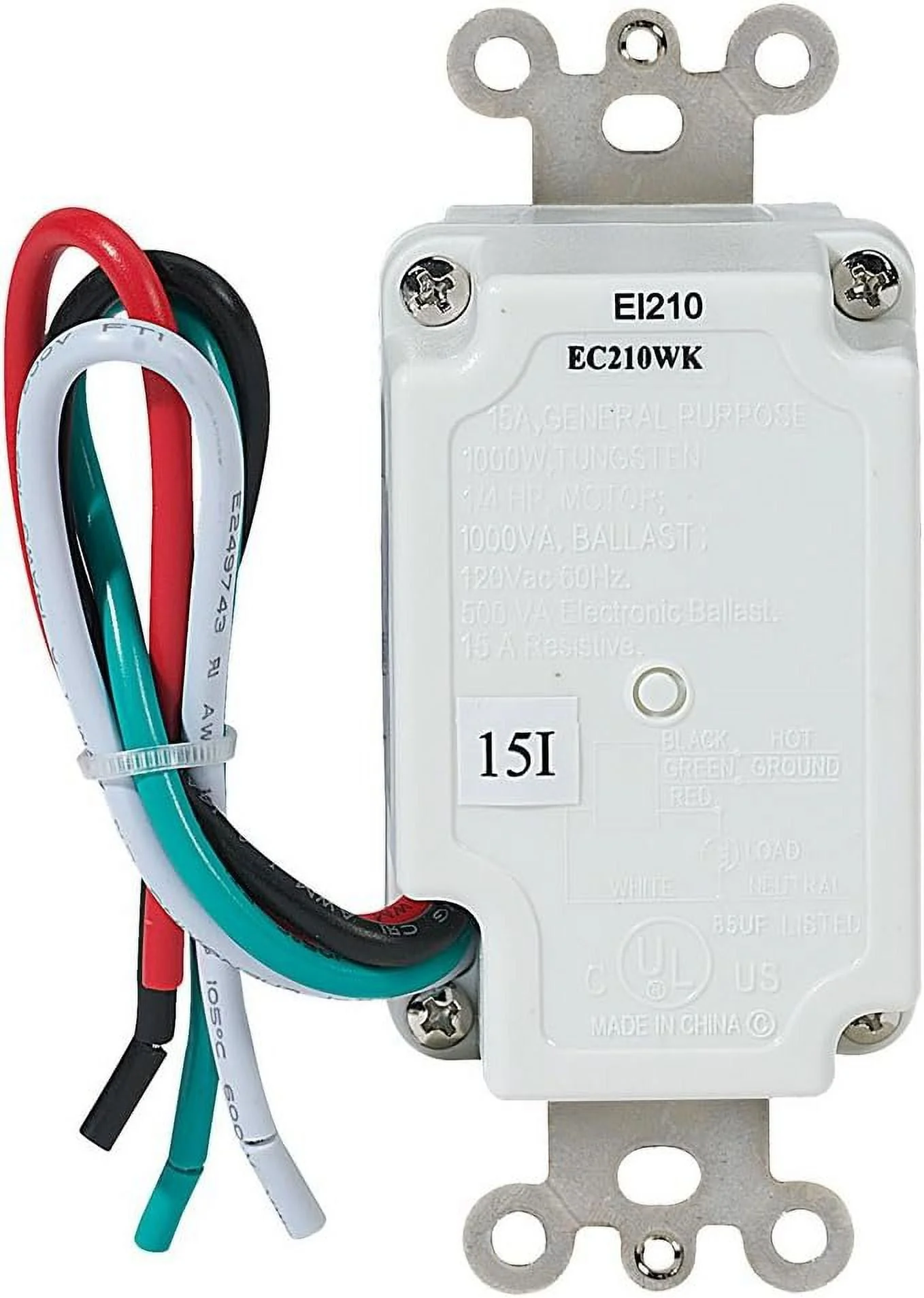 Intermatic EC210WK 10/20/30/60 Minute Countdown Timer, White