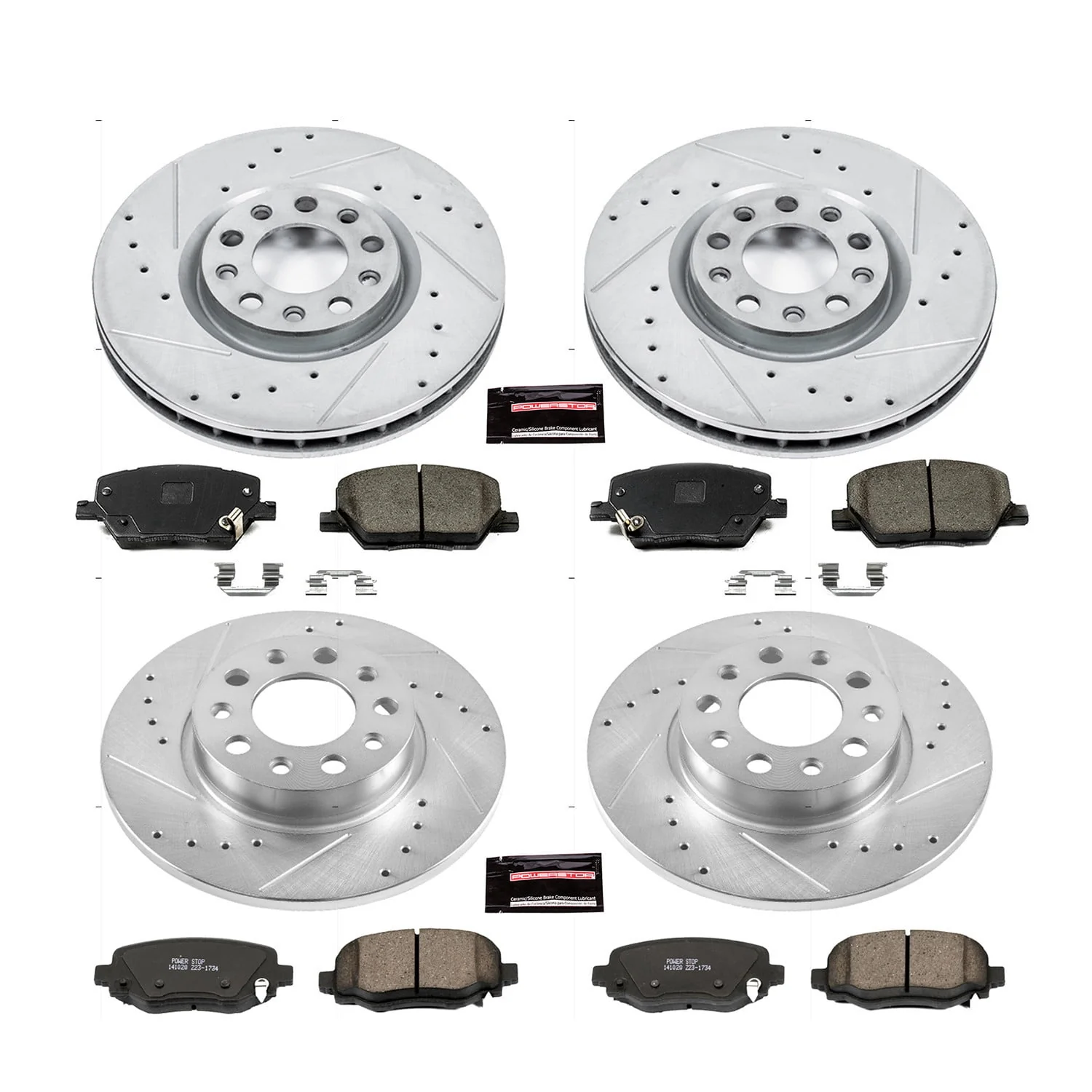 Power Stop K7300 Z23 Evolution Sport Upgrade Brake Kit -Front & Rear