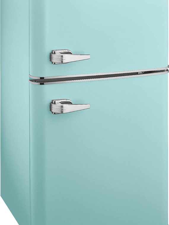 3.1 Cu. ft. Retro Mini Fridge with Top Freezer – Cool Mint